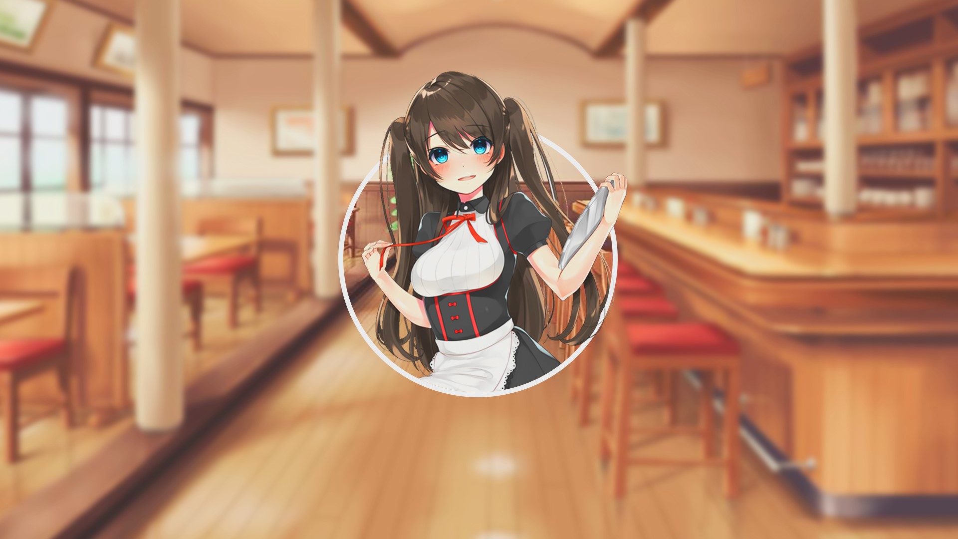 anime, anime girls, maid, picture-in-picture, HD Wallpaper