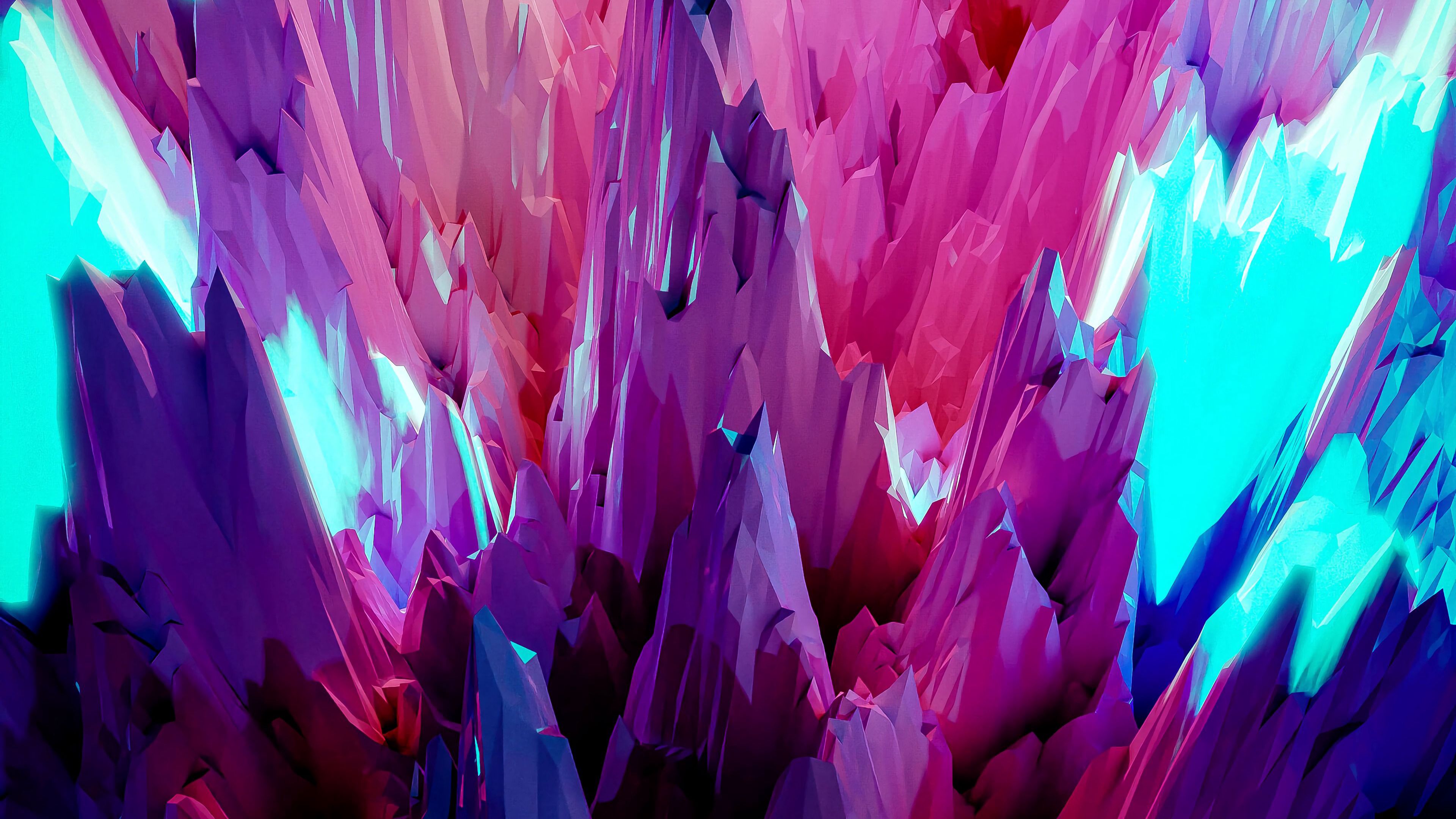 rocks, sharp, abstraction, 4k, HD Wallpaper