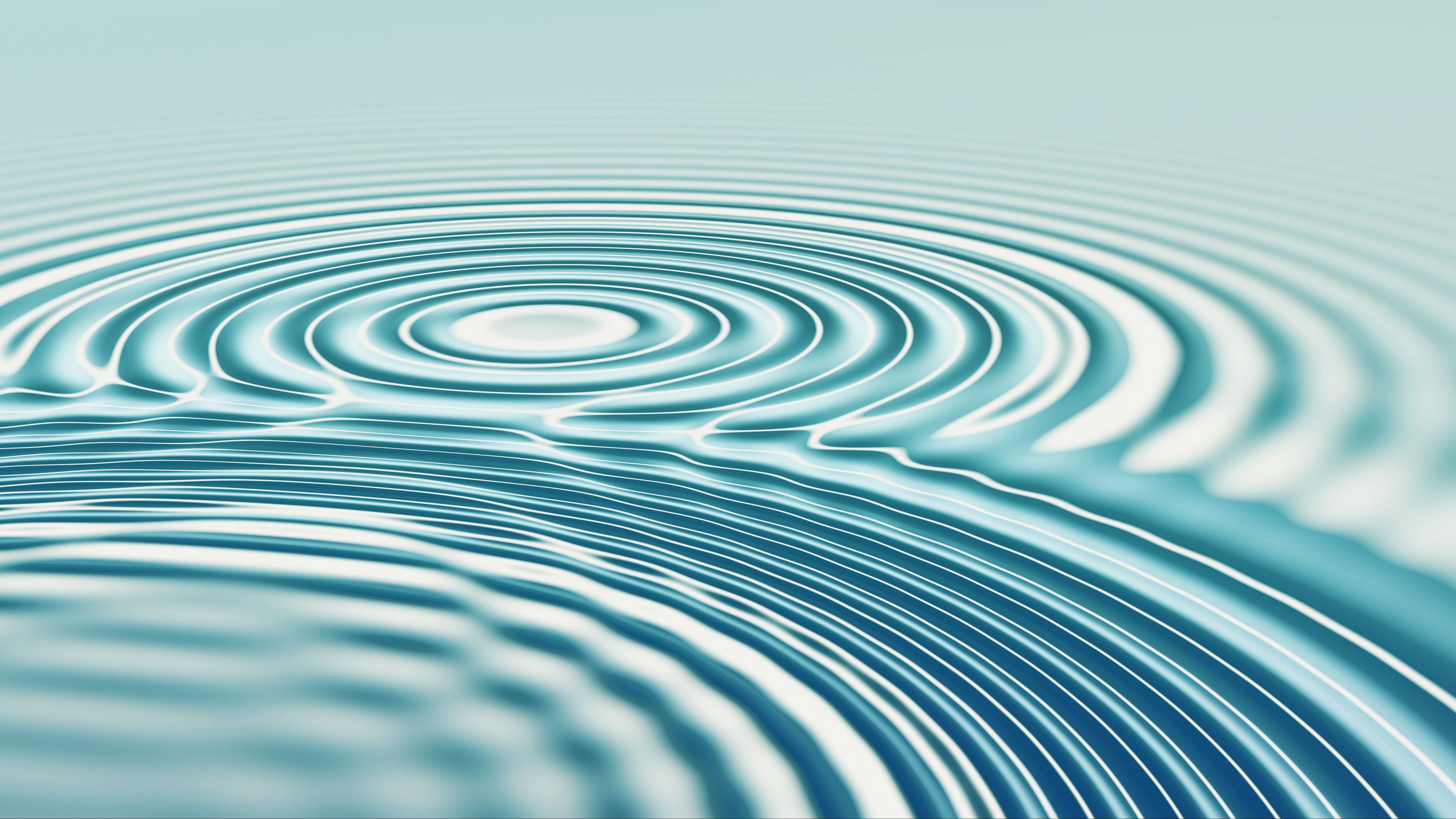 water, surface, circles, waves, contact, 4k, HD Wallpaper