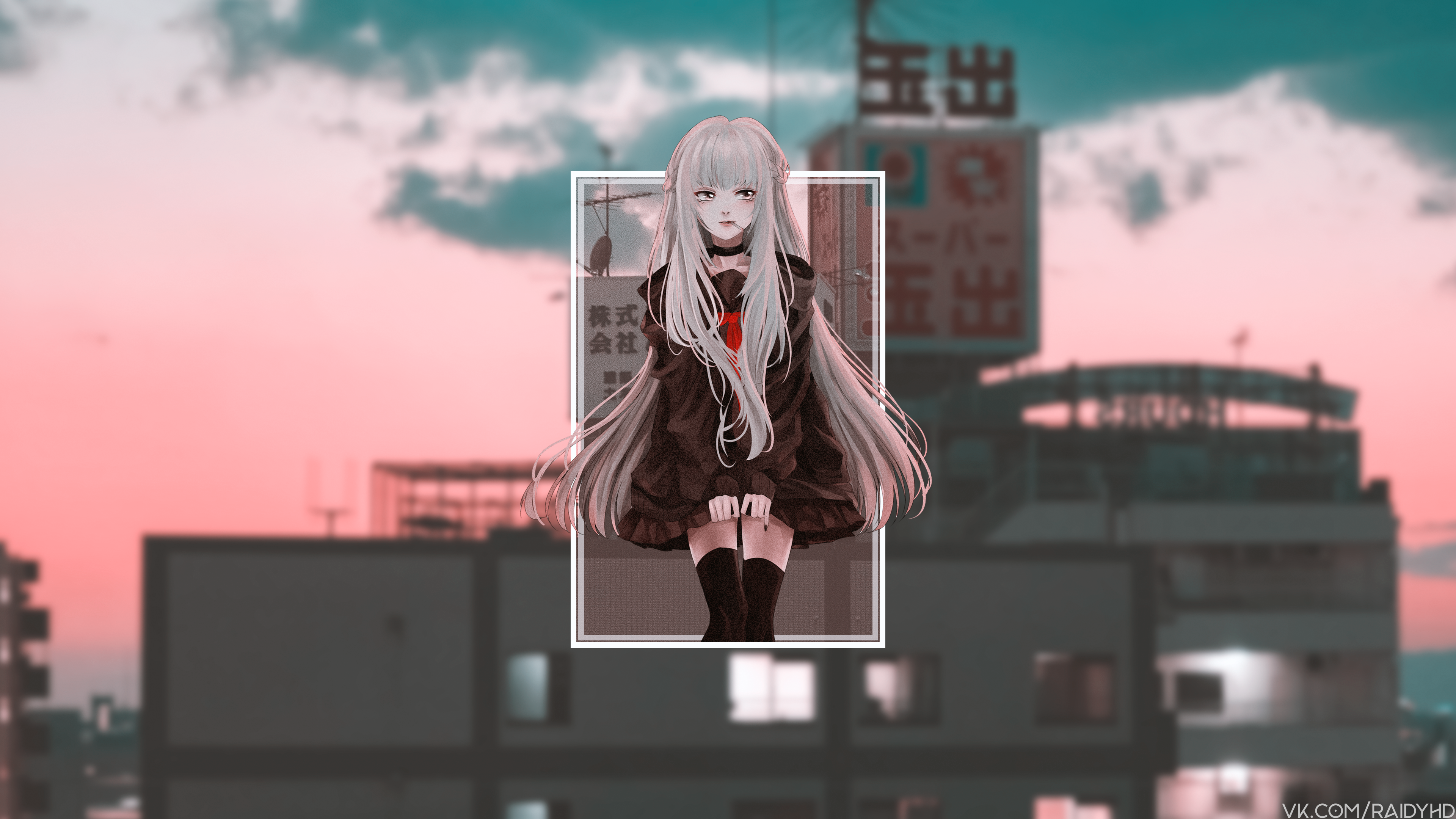 anime, anime girls, picture-in-picture, HD Wallpaper