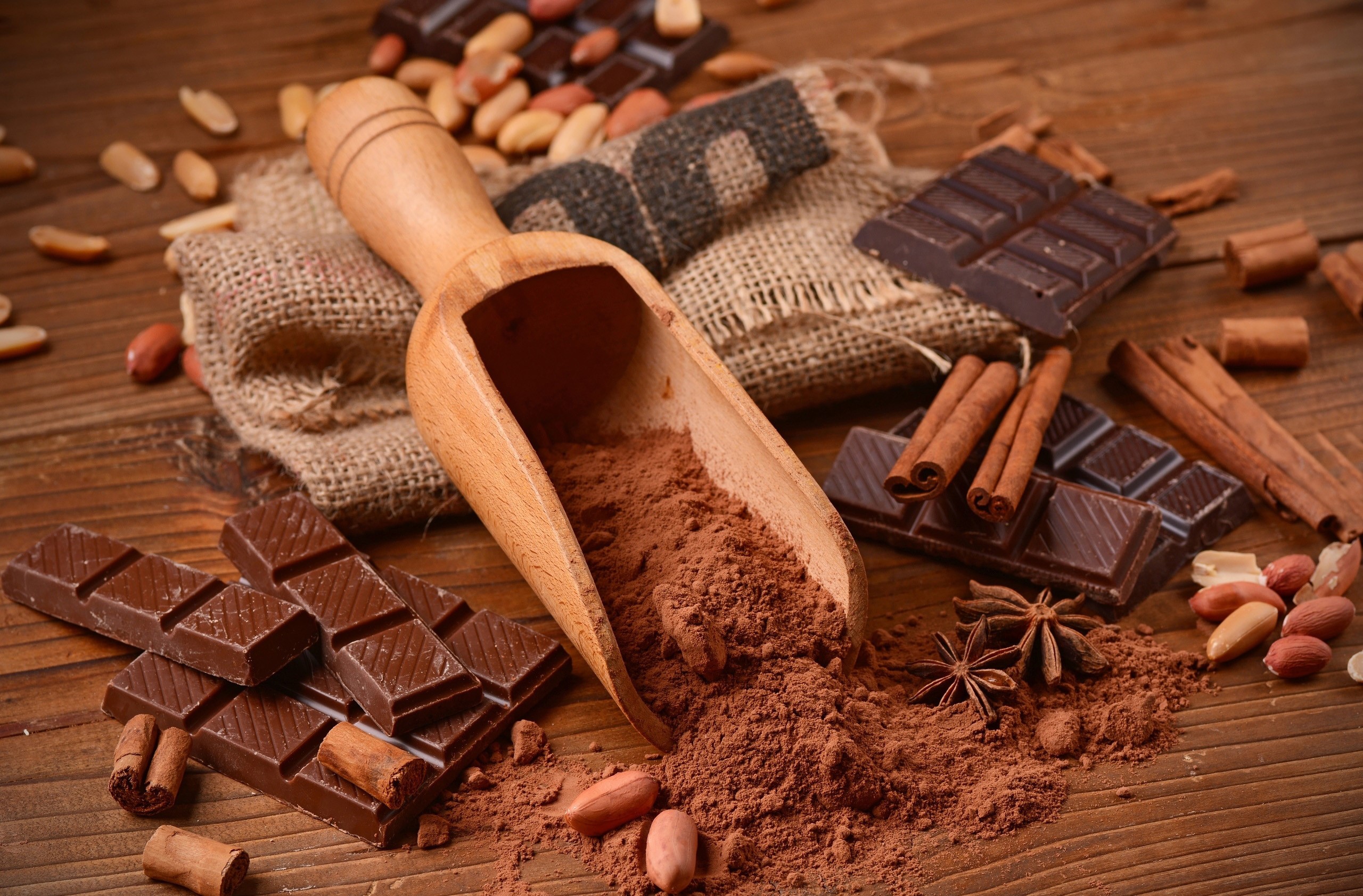 food, sweets, chocolate, cinnamon, HD Wallpaper