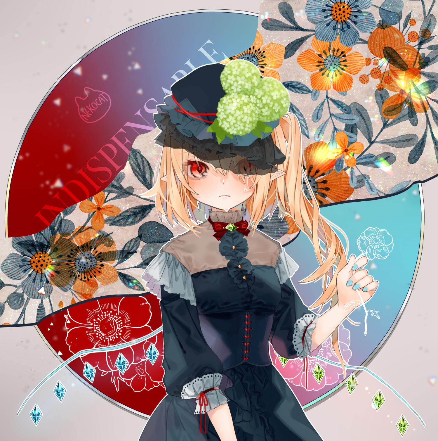 anime, anime girls, blonde, red eyes, Touhou, Flandre Scarlet, Reitsu_ki, HD Wallpaper