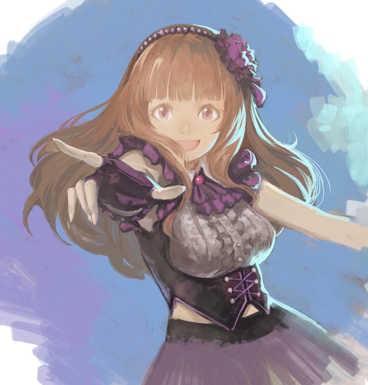 masateru, anime girls, anime, fantasy girl, fantasy art, simple background, HD Wallpaper