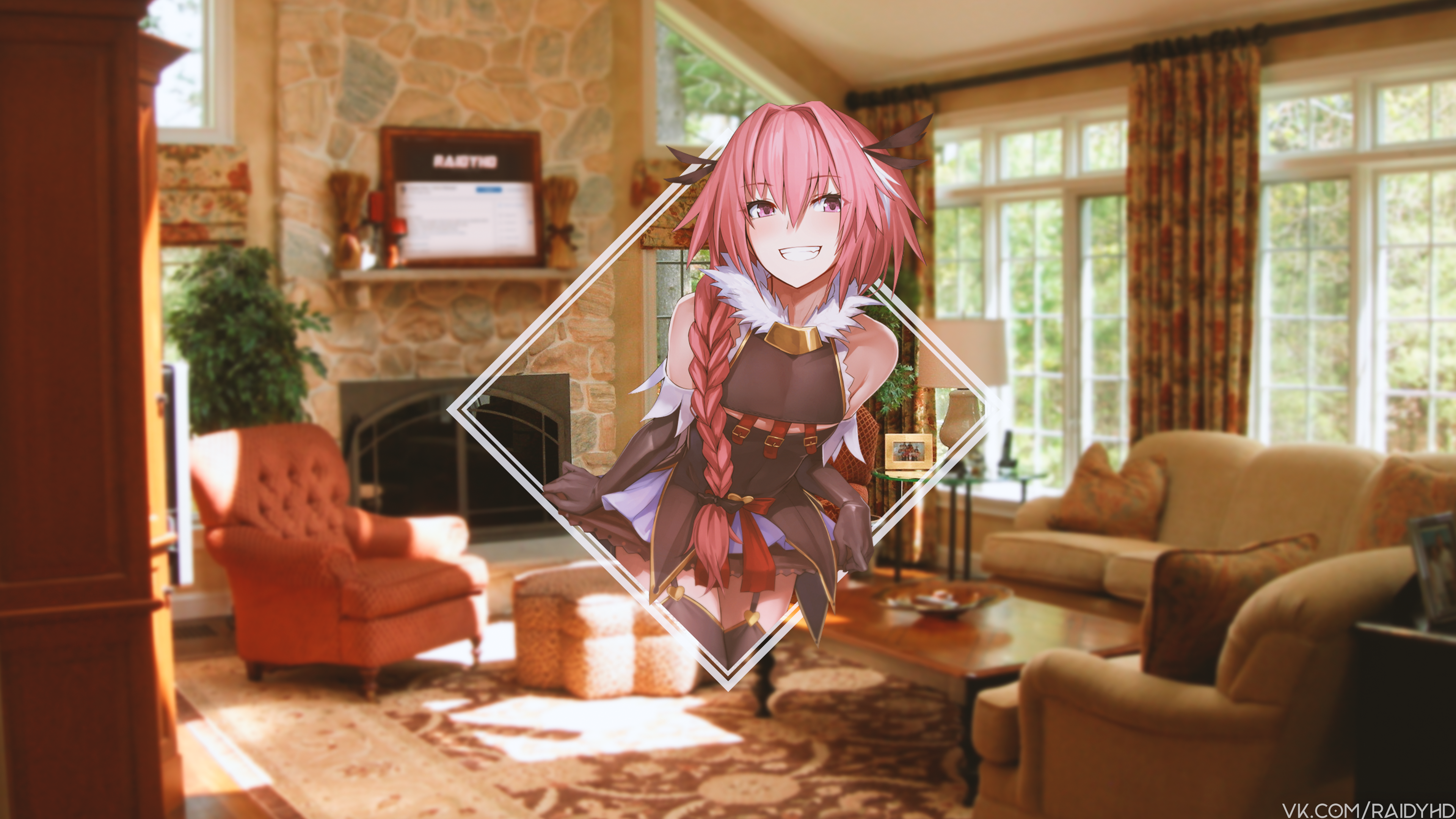 anime, anime boys, picture-in-picture, Fate/Grand Order, FGO, Astolfo, Astolfo (Fate/Apocrypha), Rider of Black, Rider of Black (Fate/Apocrypha), HD Wallpaper