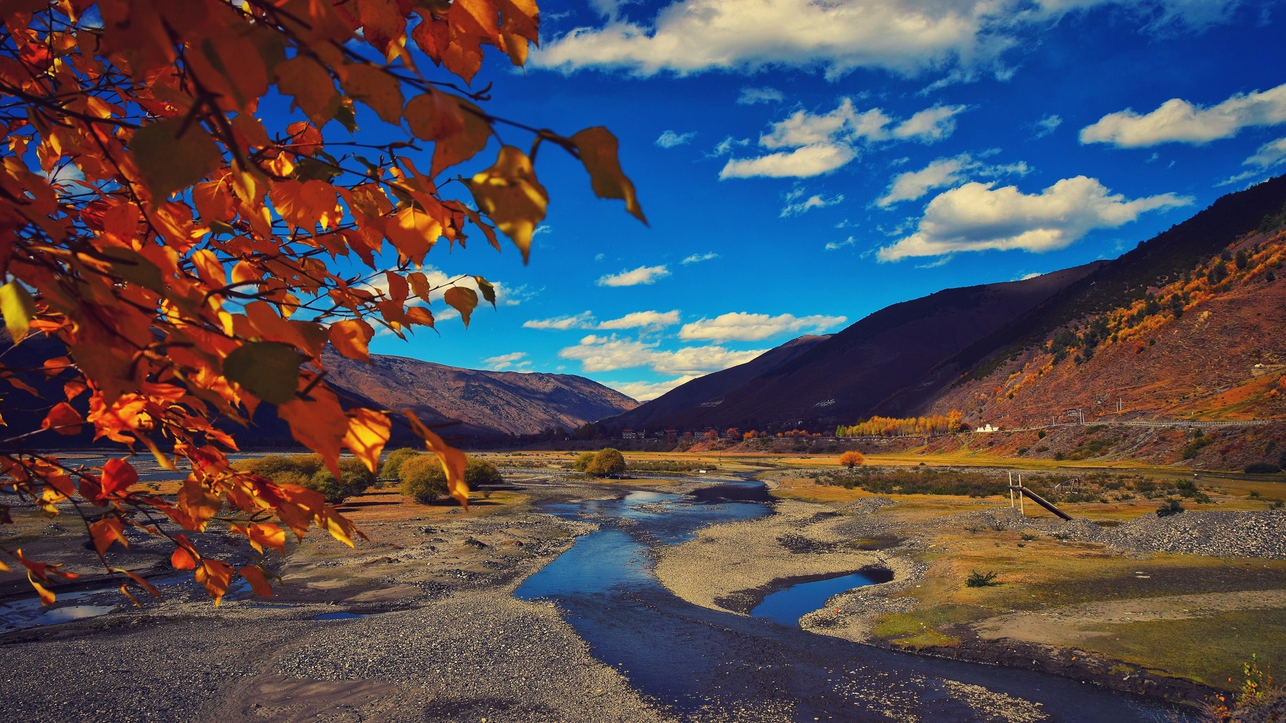 fall, mountains, nature, landscape, HD Wallpaper