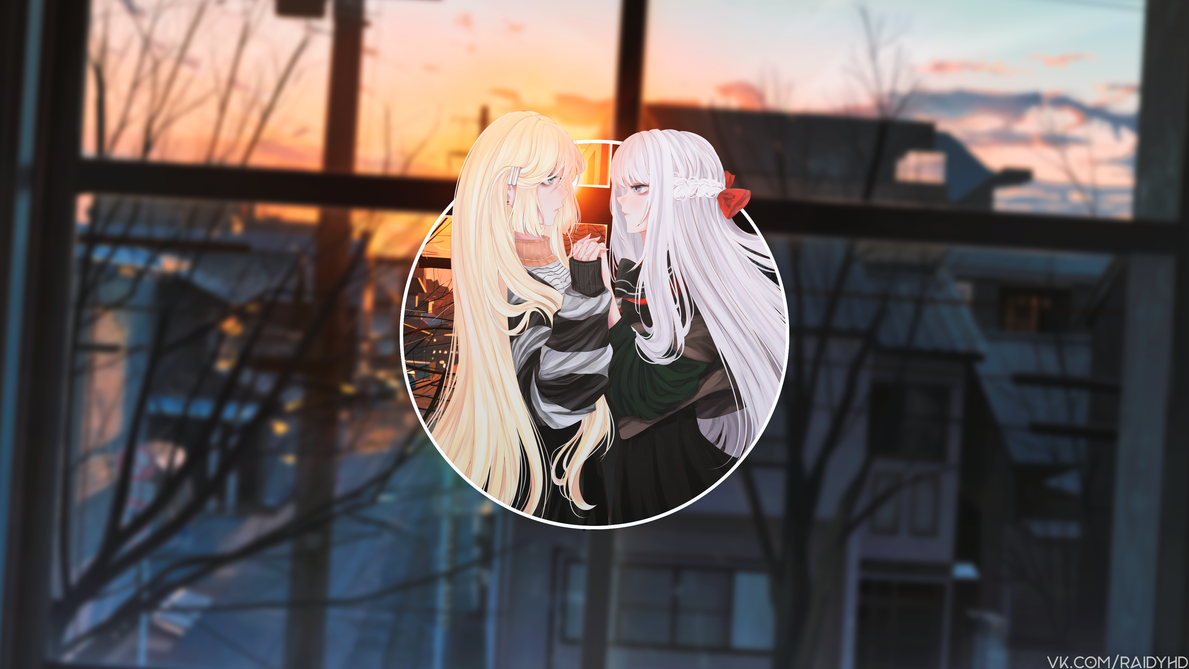 anime girls, anime, picture-in-picture, HD Wallpaper