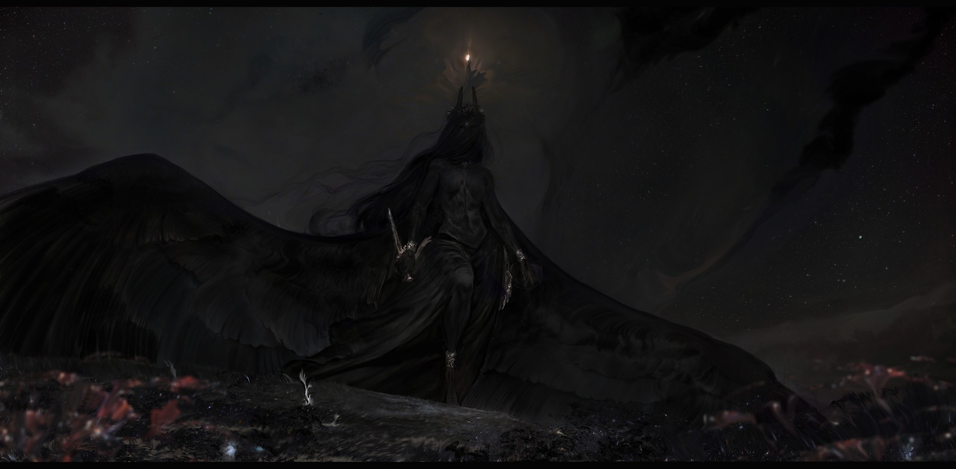 digital art, artwork, dark, Dark Souls III, video games, video game art, HD Wallpaper