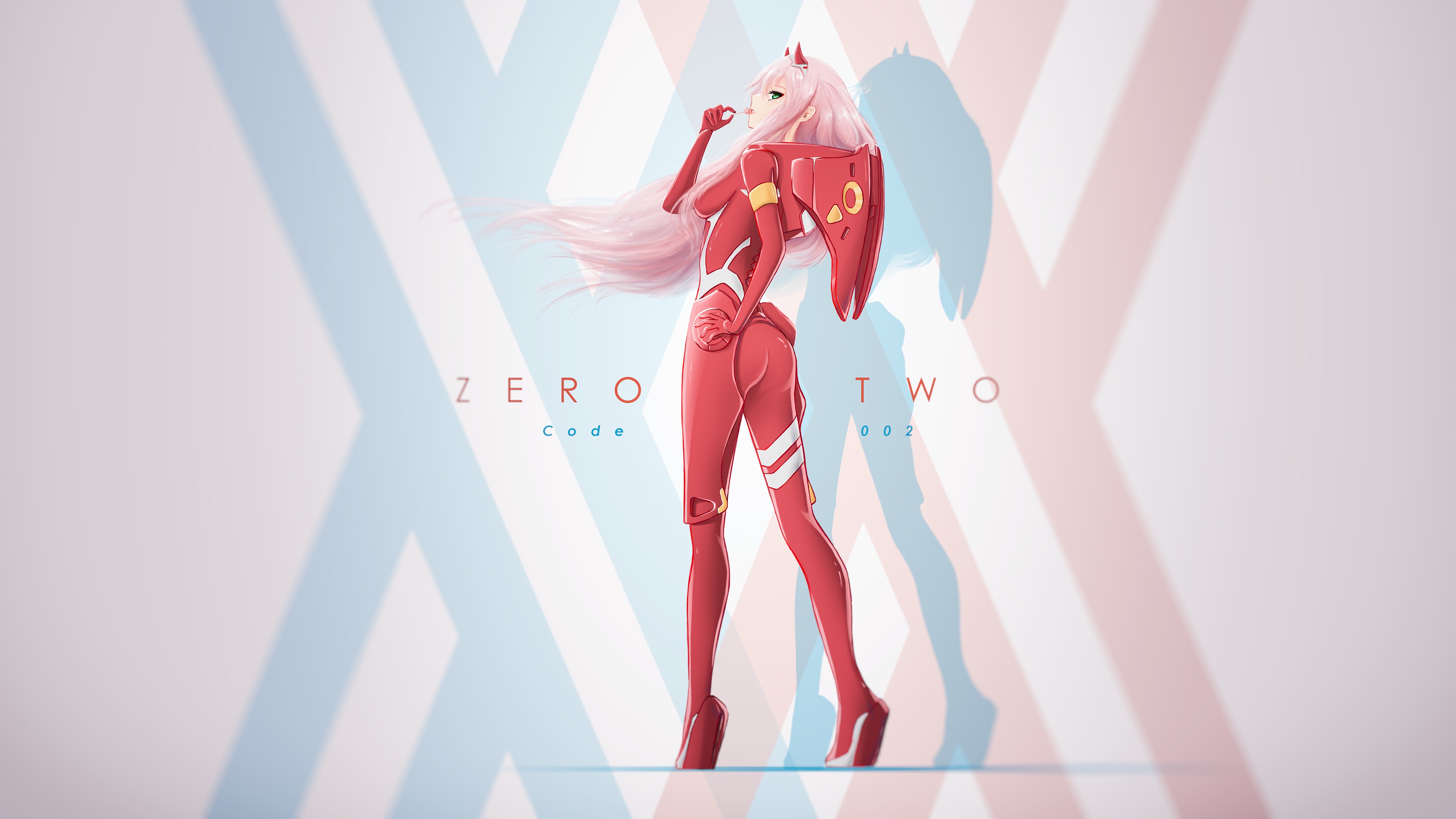 Darling in the FranXX, anime girls, long hair, pink hair, Zero Two (Darling in the FranXX), HD Wallpaper