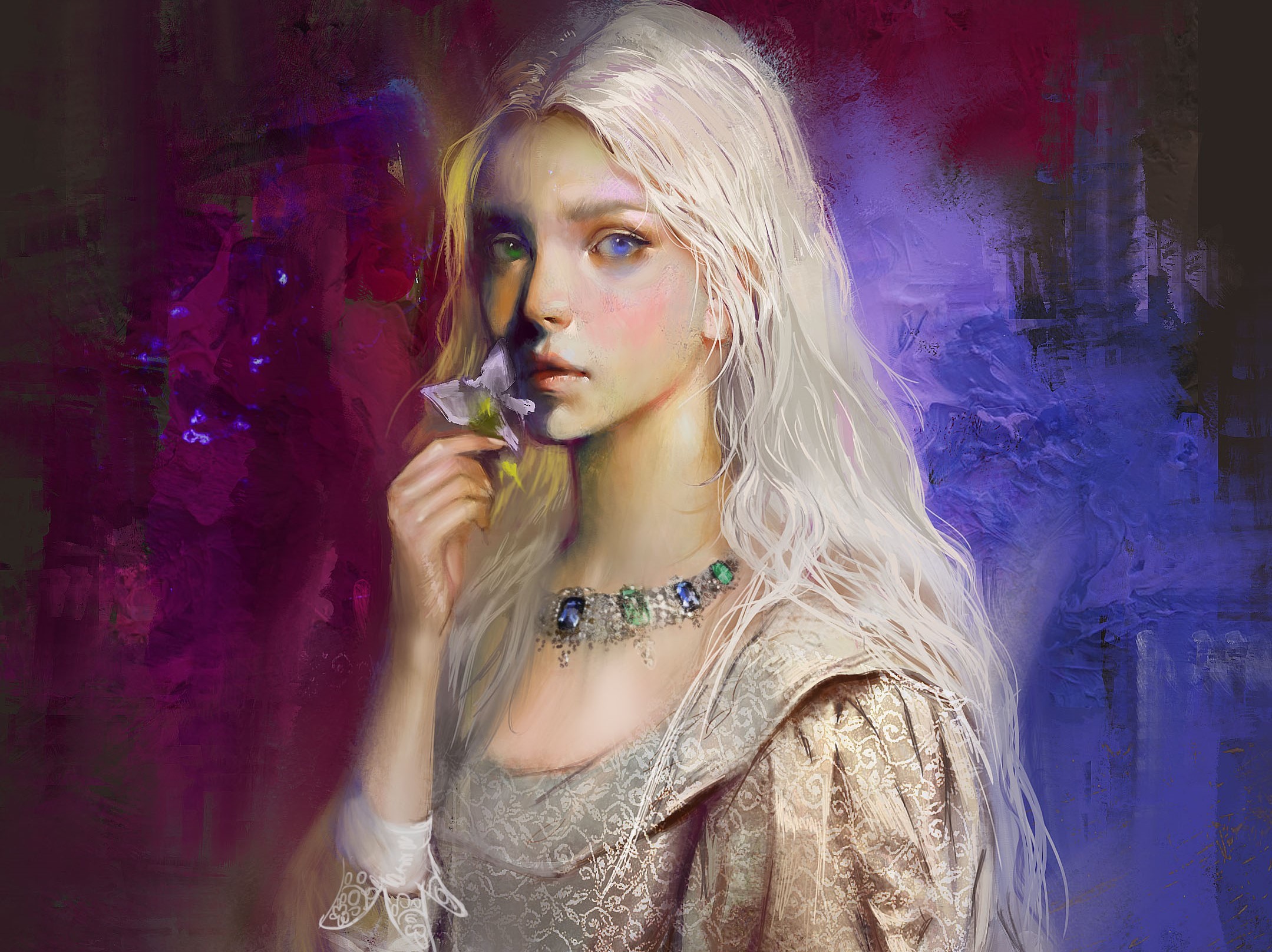 artwork, women, blonde, fantasy art, fantasy girl, HD Wallpaper