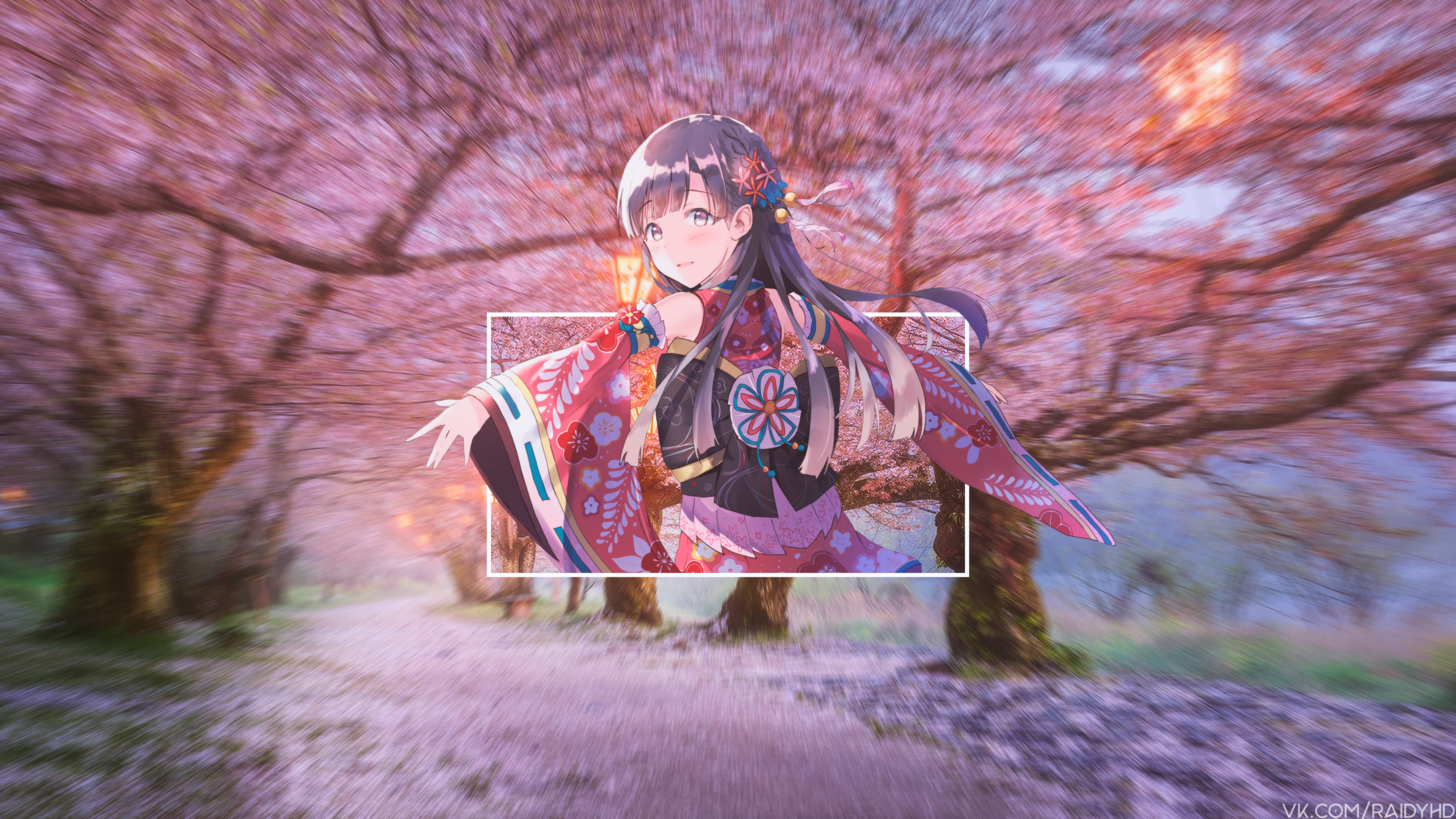 anime, anime girls, picture-in-picture, HD Wallpaper