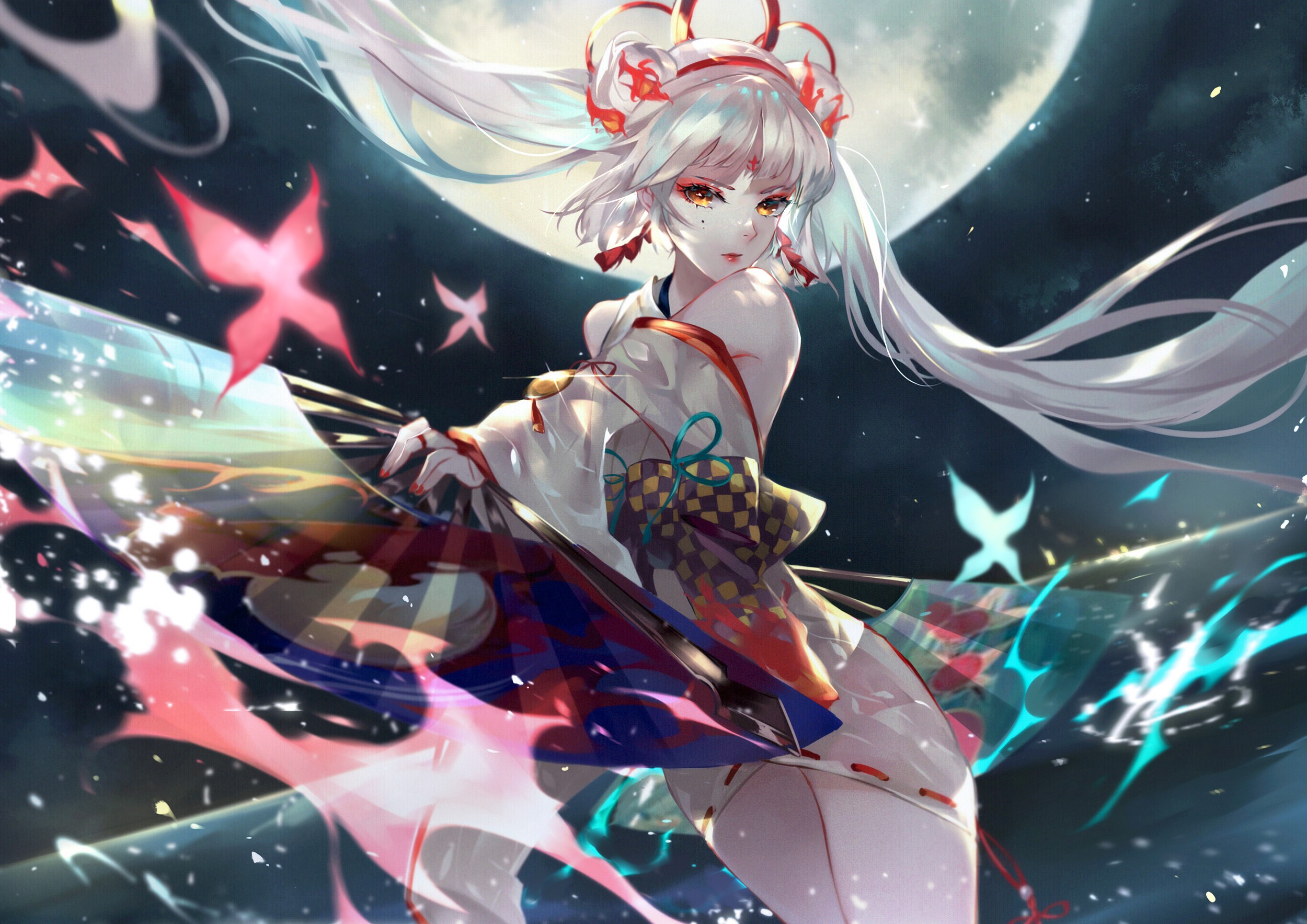 anime girls, anime, doodle, Vardan, HD Wallpaper