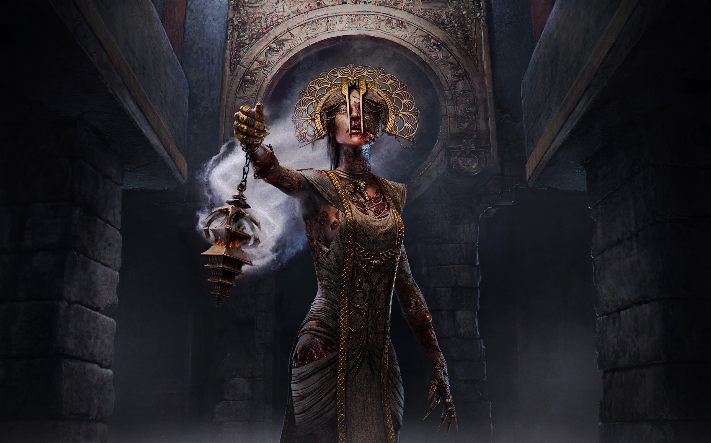 illustration, Dead by Daylight, video games, women, creepy, fantasy art, video game art, HD Wallpaper