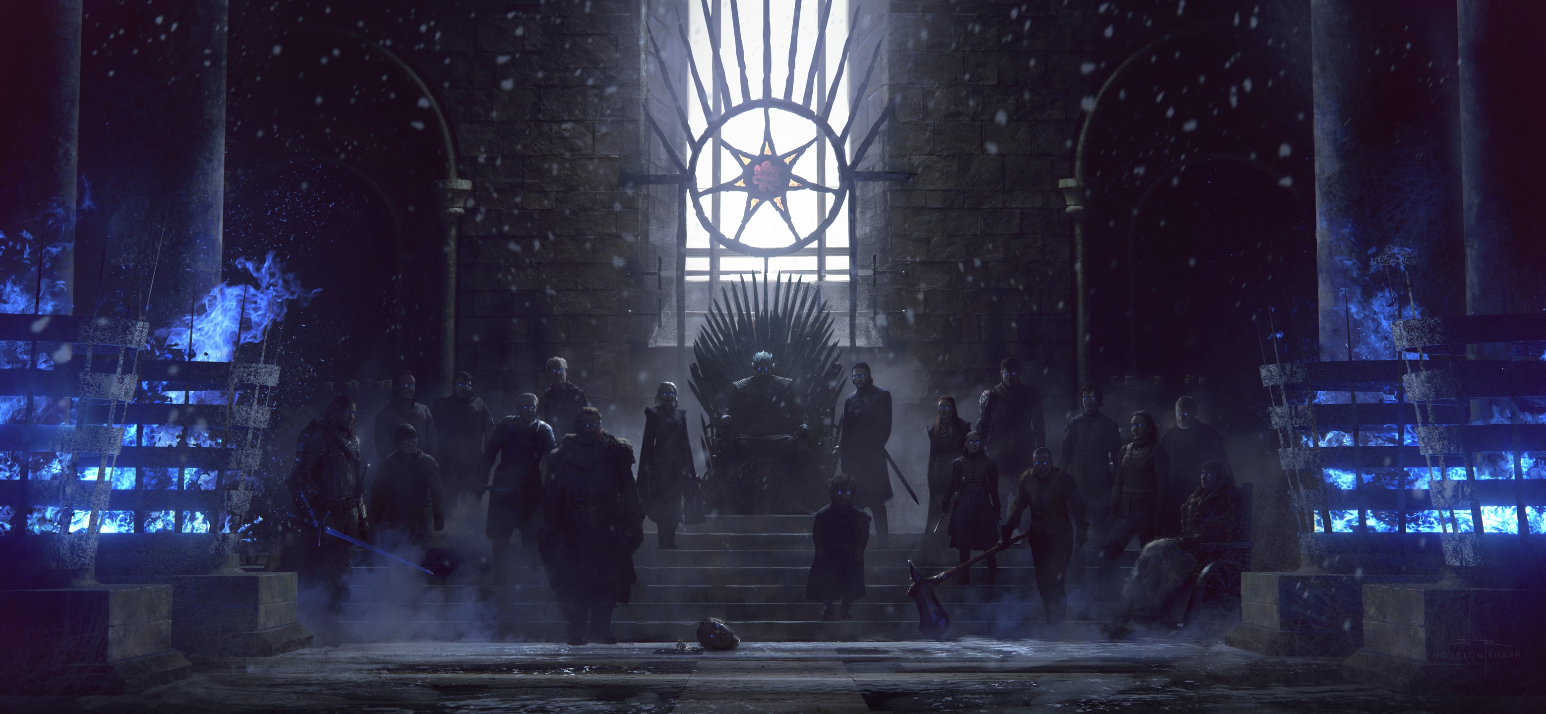 Game of Thrones, The Night King, tv series, Arya Stark, Anasını S..tiniz Dizinin, frontal view, HD Wallpaper