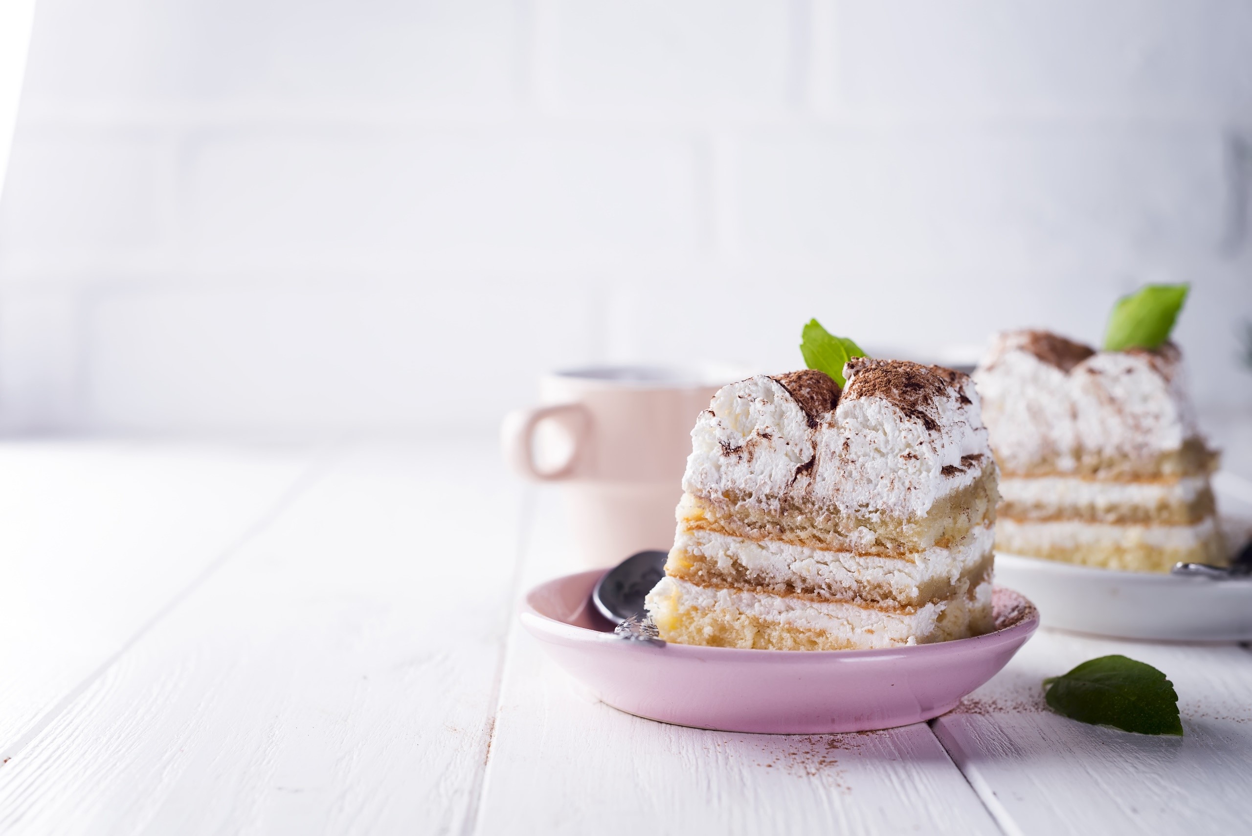 sweets, food, cake, leaves, HD Wallpaper