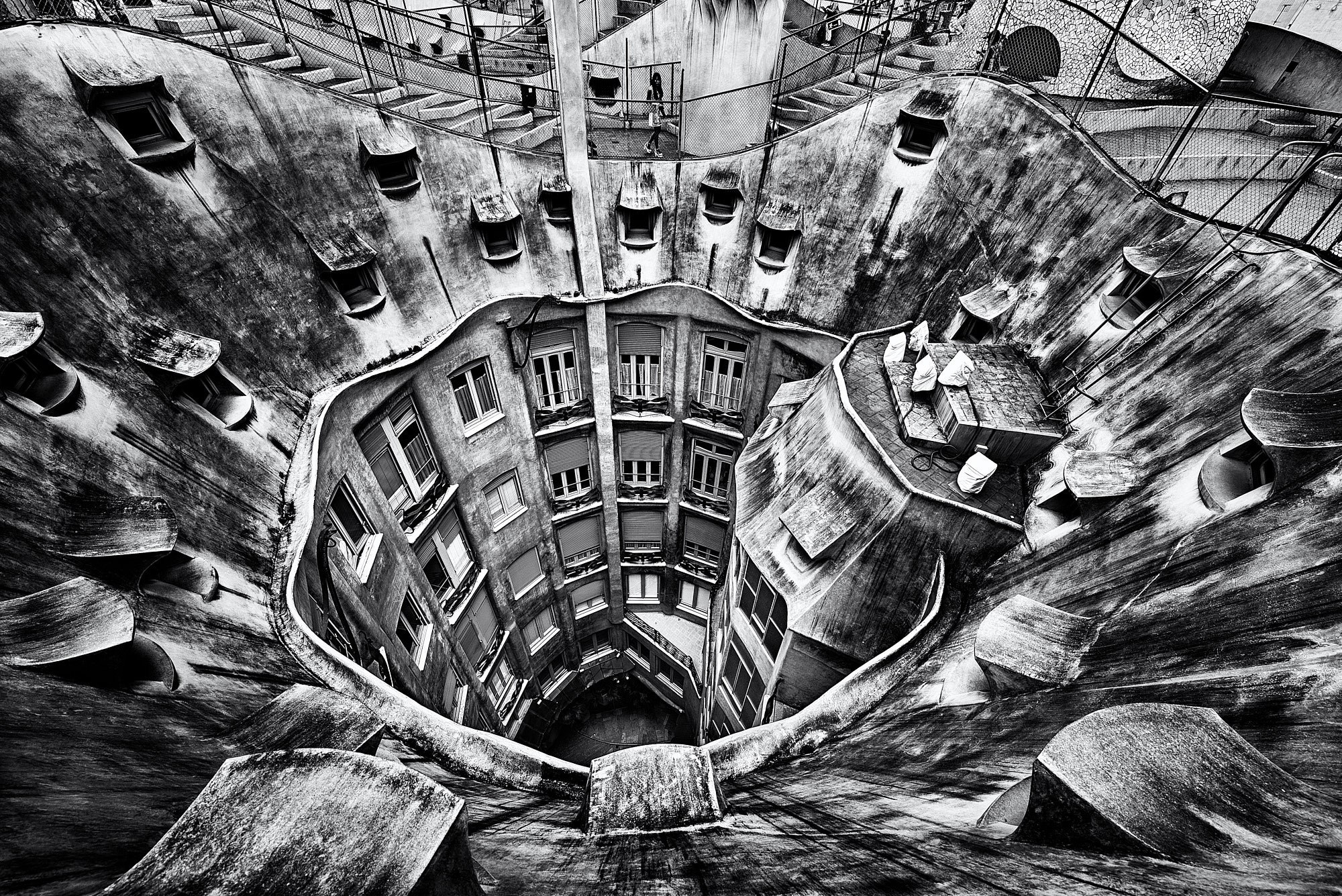 building, monochrome, Barcelona, architecture, HD Wallpaper