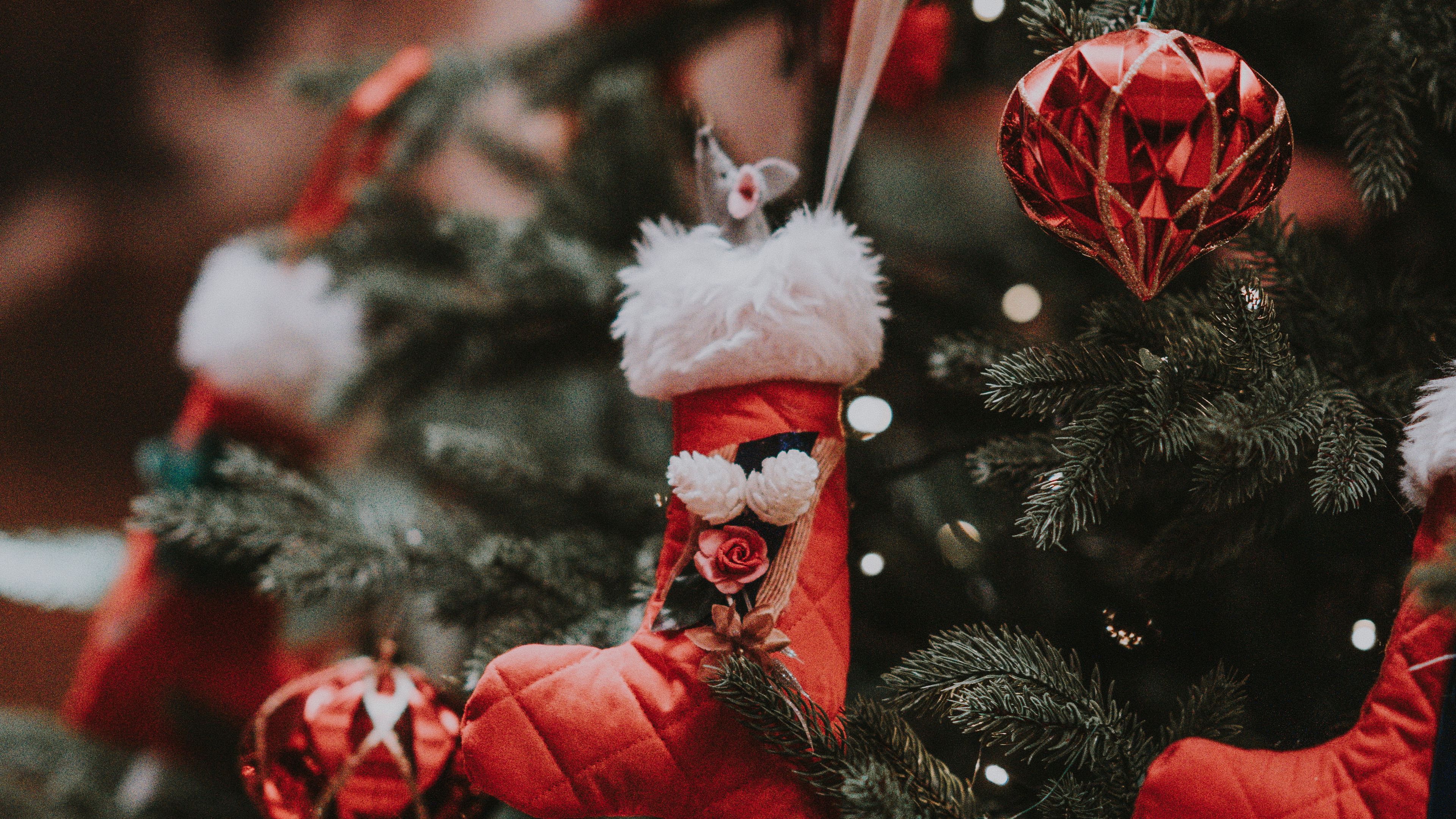 christmas toys, christmas, new year, decoration, holiday, 4k, HD Wallpaper