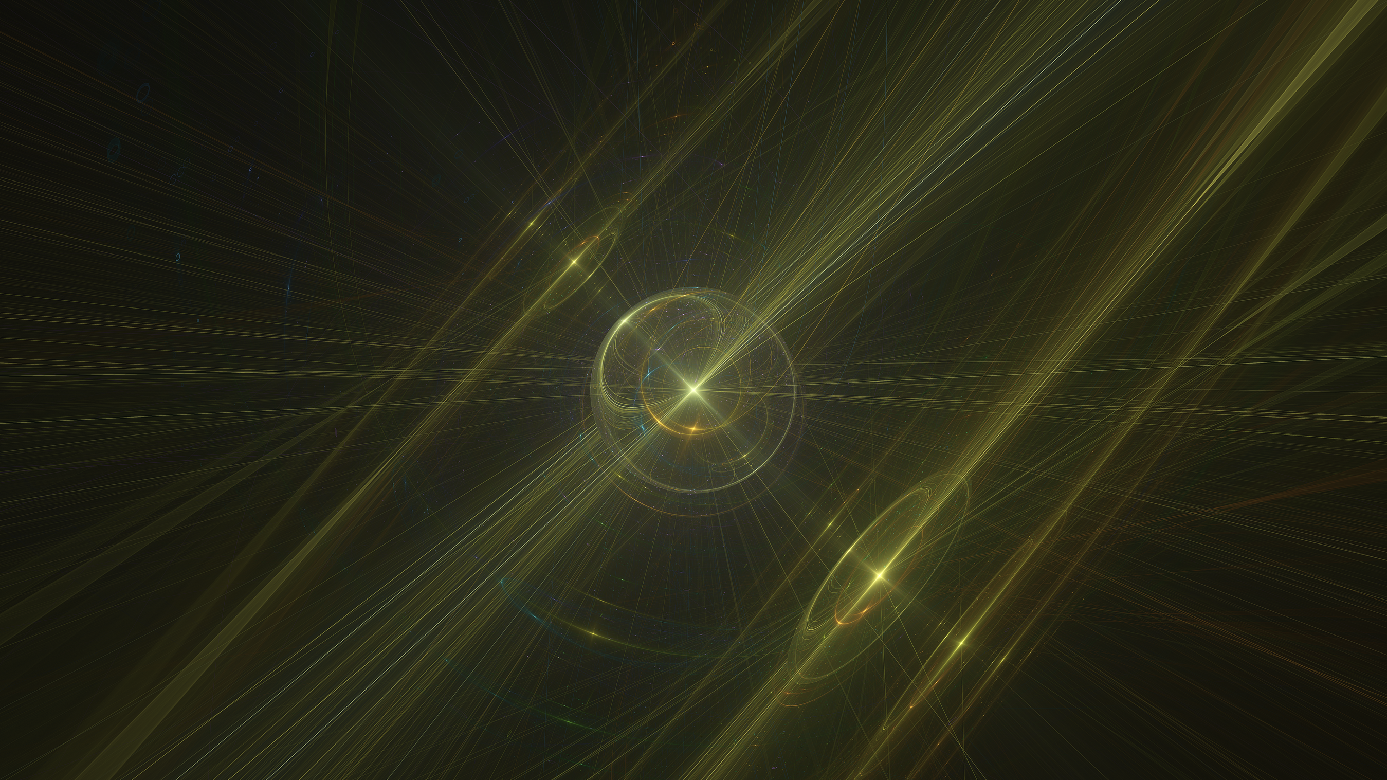 abstract, fractal, digital art, lines, HD Wallpaper