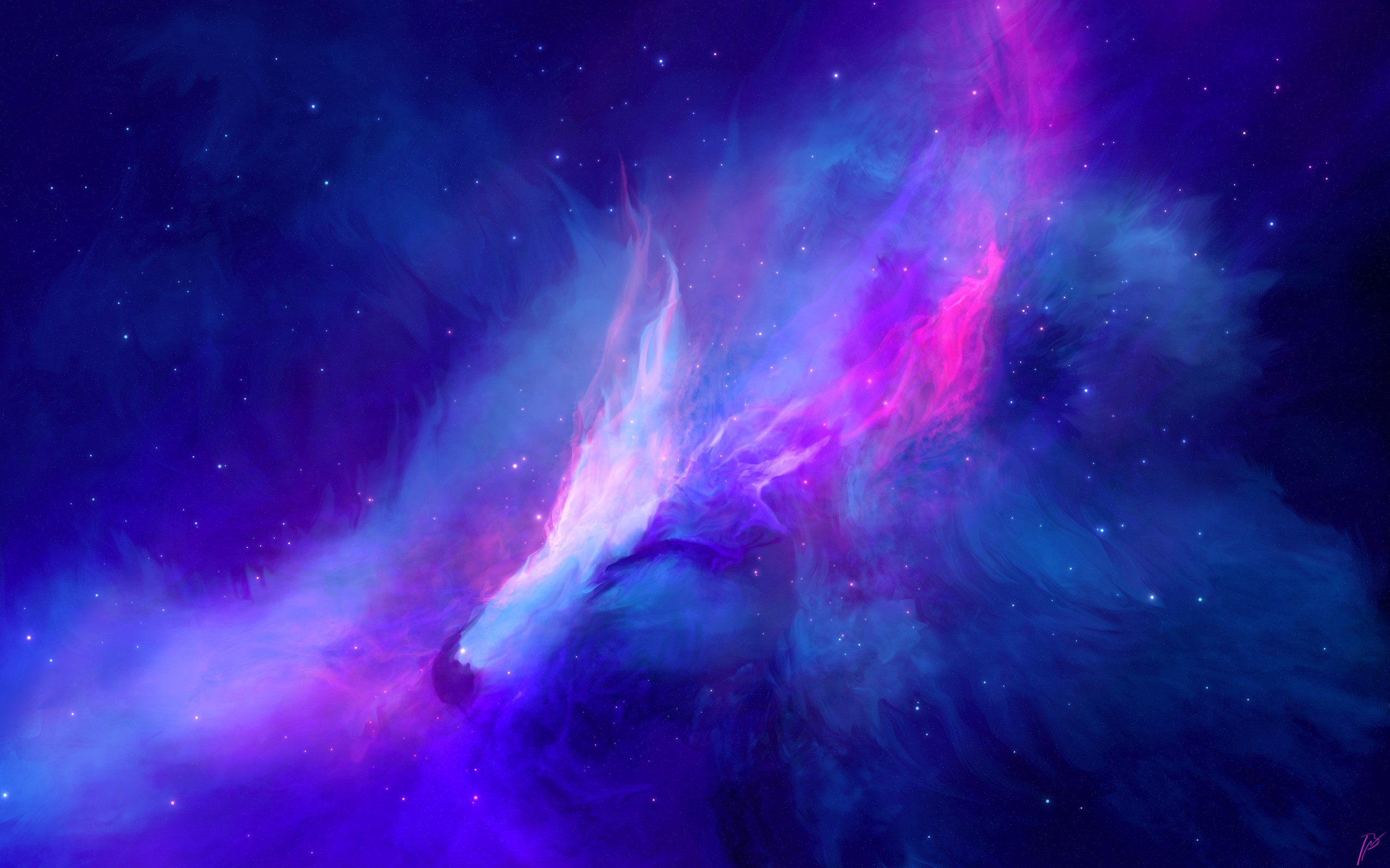 JoeyJazz, space art, space, nebula, digital art, HD Wallpaper
