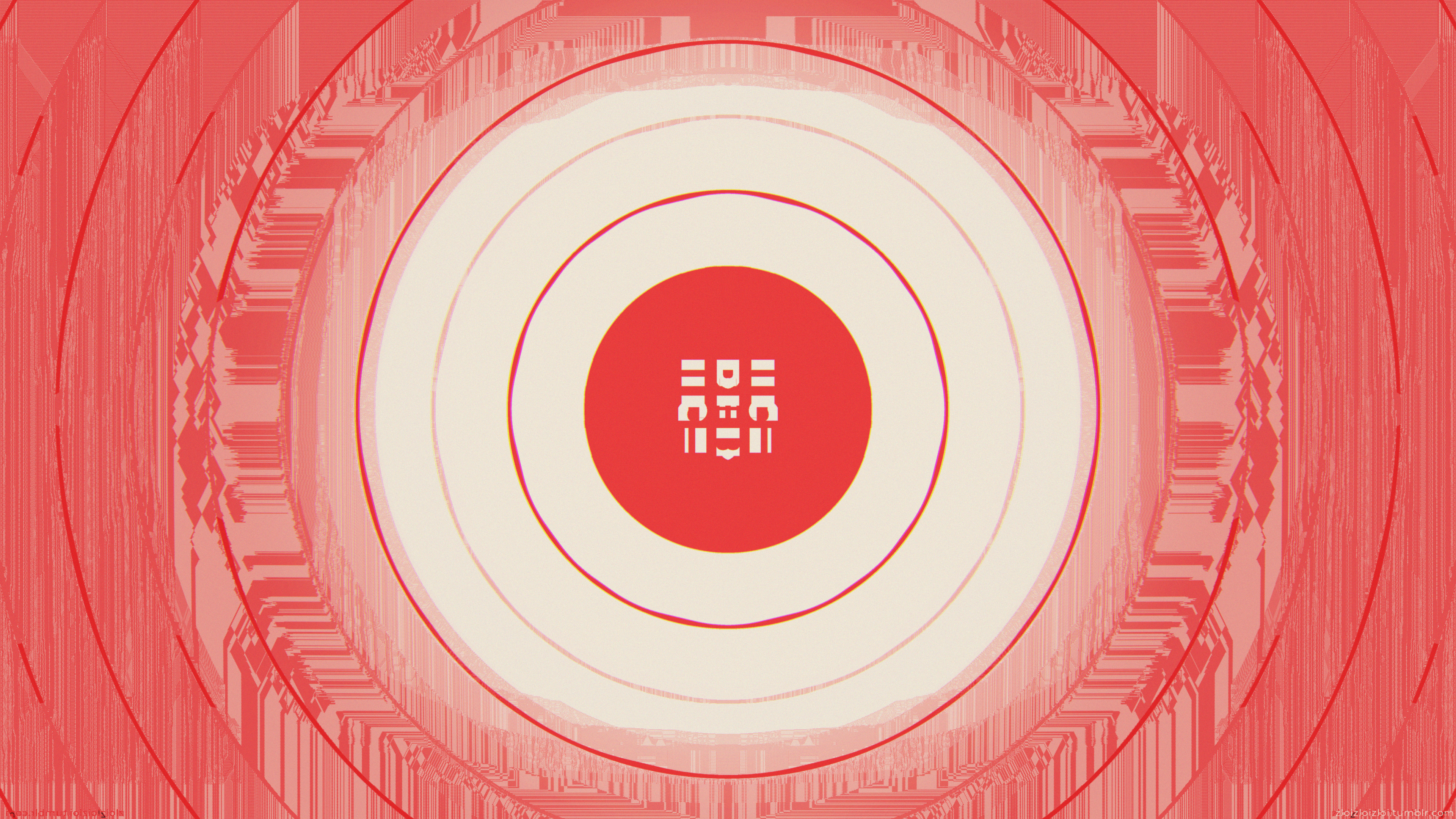 glitch art, abstract, digital art, circle, HD Wallpaper