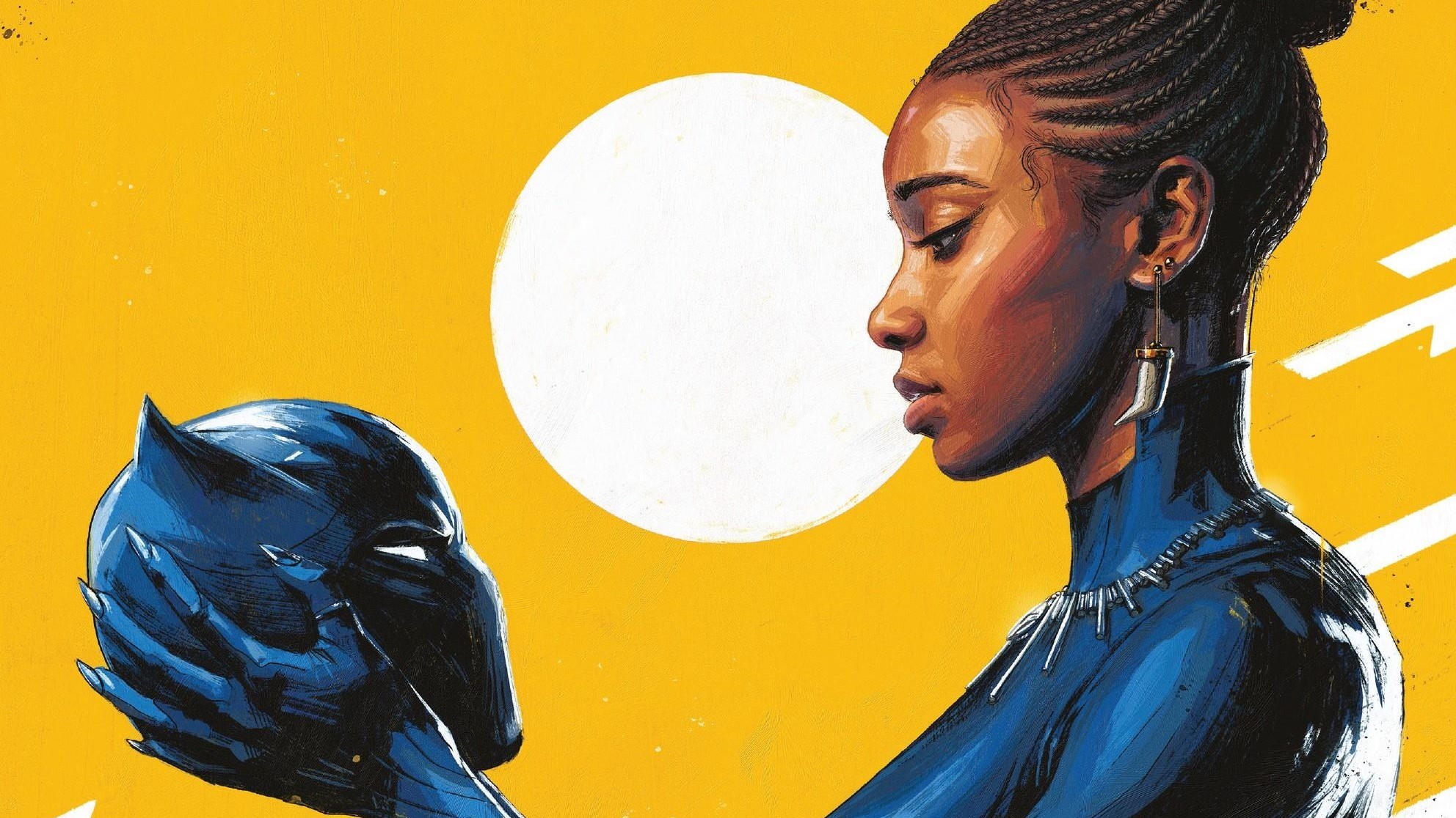comics, comic art, comic books, Comic Girls (Series), Marvel Comics, Sun, Black Panther, Shuri, ebony, black women, brunette, braided hair, HD Wallpaper