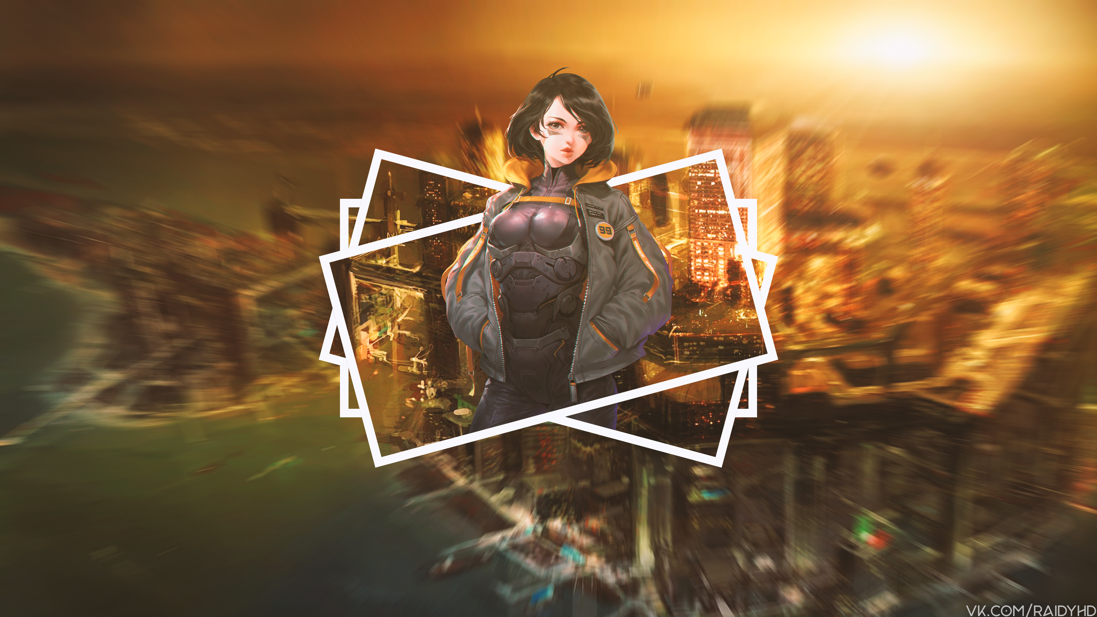 anime, anime girls, picture-in-picture, Alita: Battle Angel, HD Wallpaper