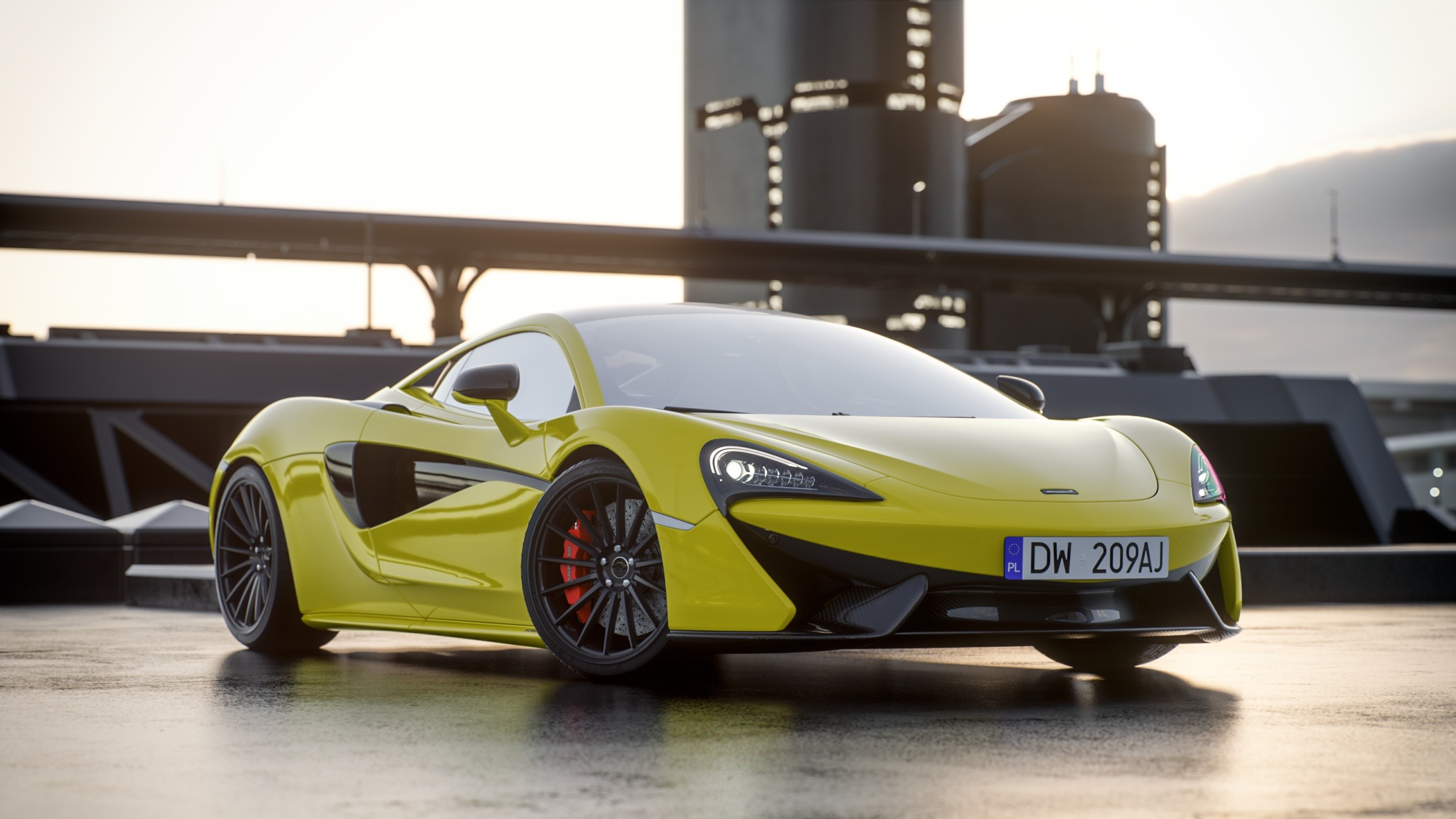 yellow cars, supercars, numbers, car, vehicle, McLaren, HD Wallpaper