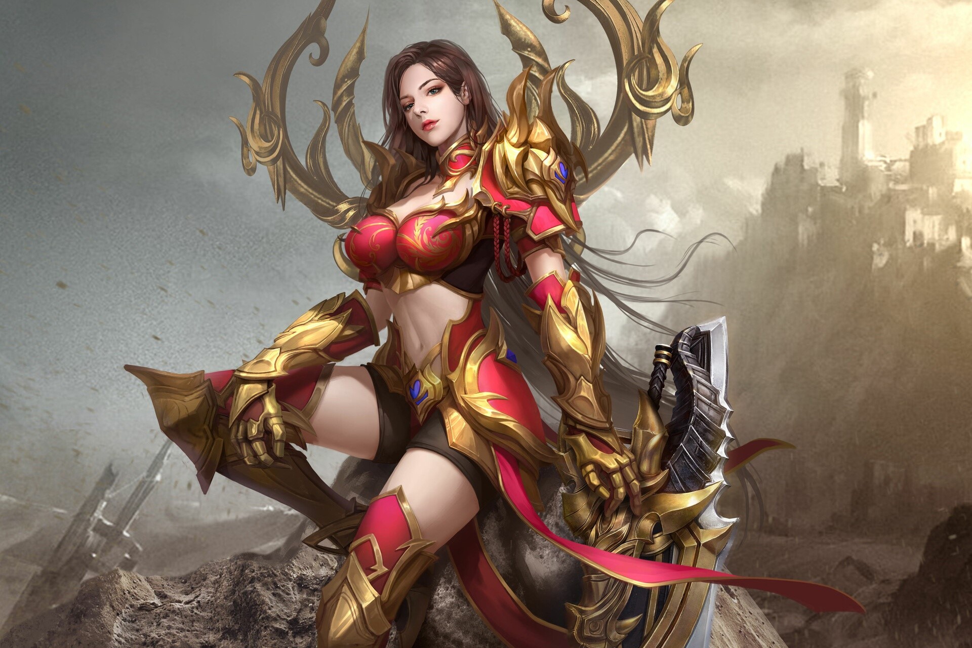 anime girls, anime, fantasy girl, fantasy art, HD Wallpaper