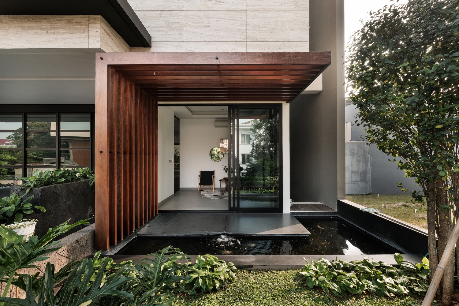 modern, plants, arc, house, HD Wallpaper