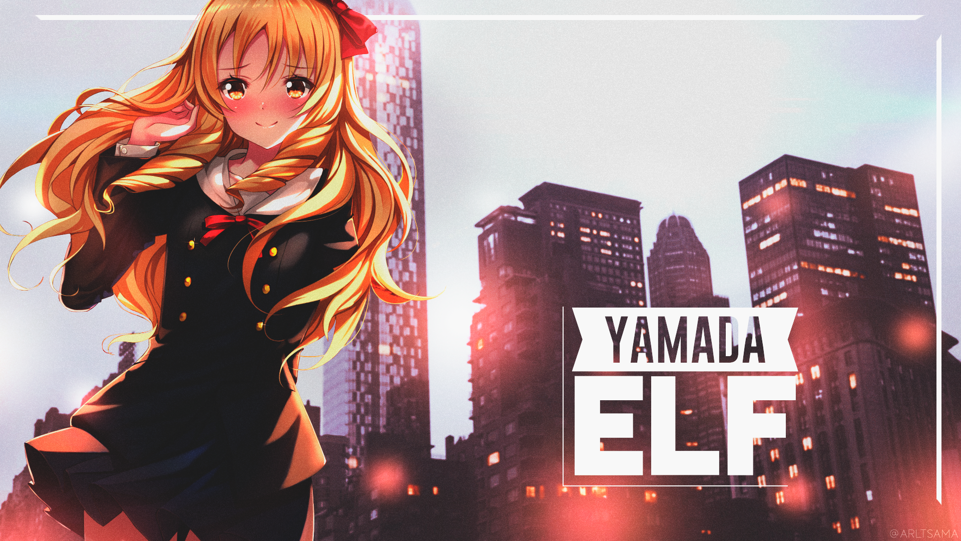 Elf Yamada, Eromanga-sensei, anime girls, school uniform, anime, long hair, picture-in-picture, HD Wallpaper