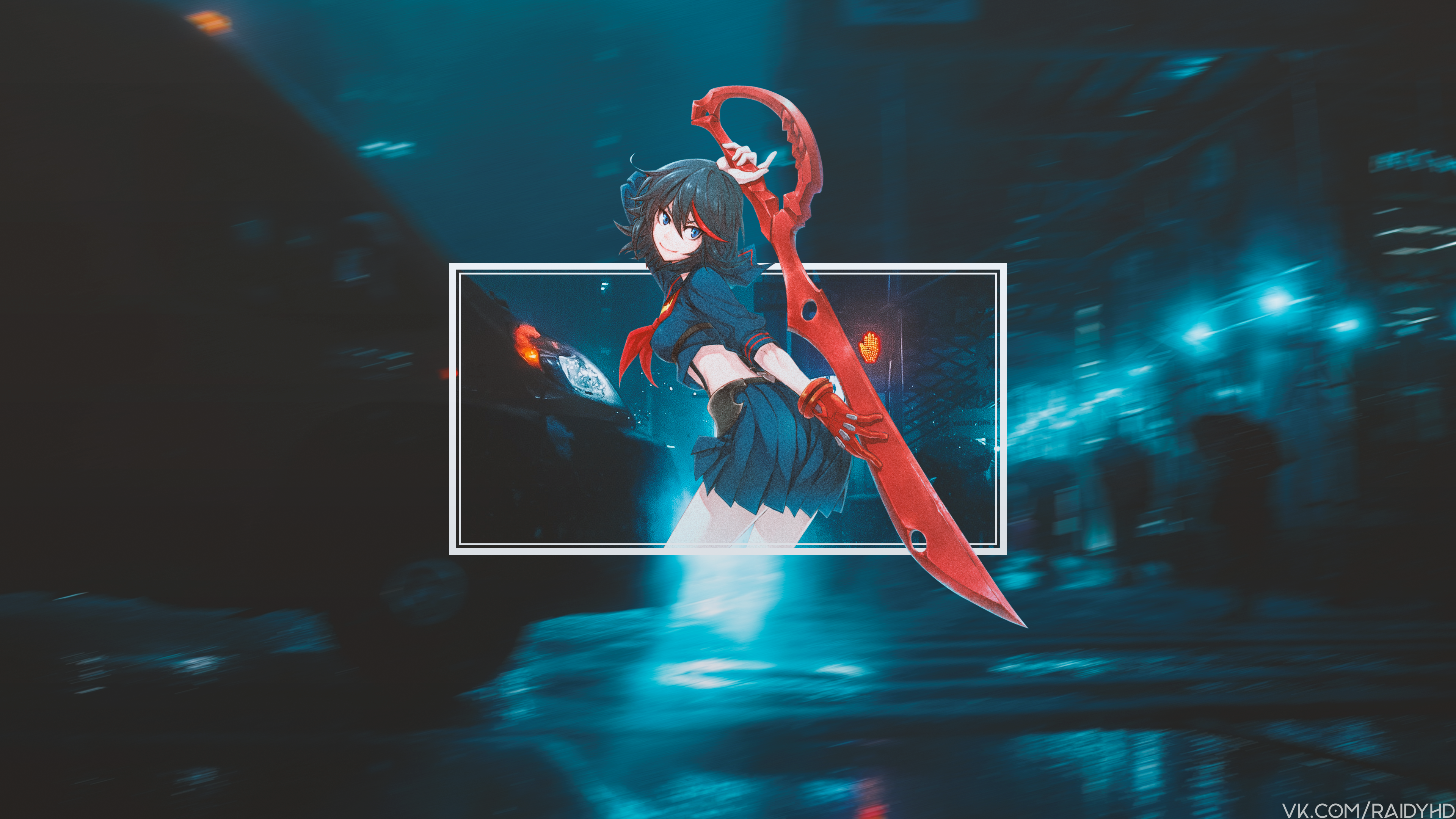 anime, anime girls, picture-in-picture, Matoi Ryuuko, Kill la Kill, HD Wallpaper