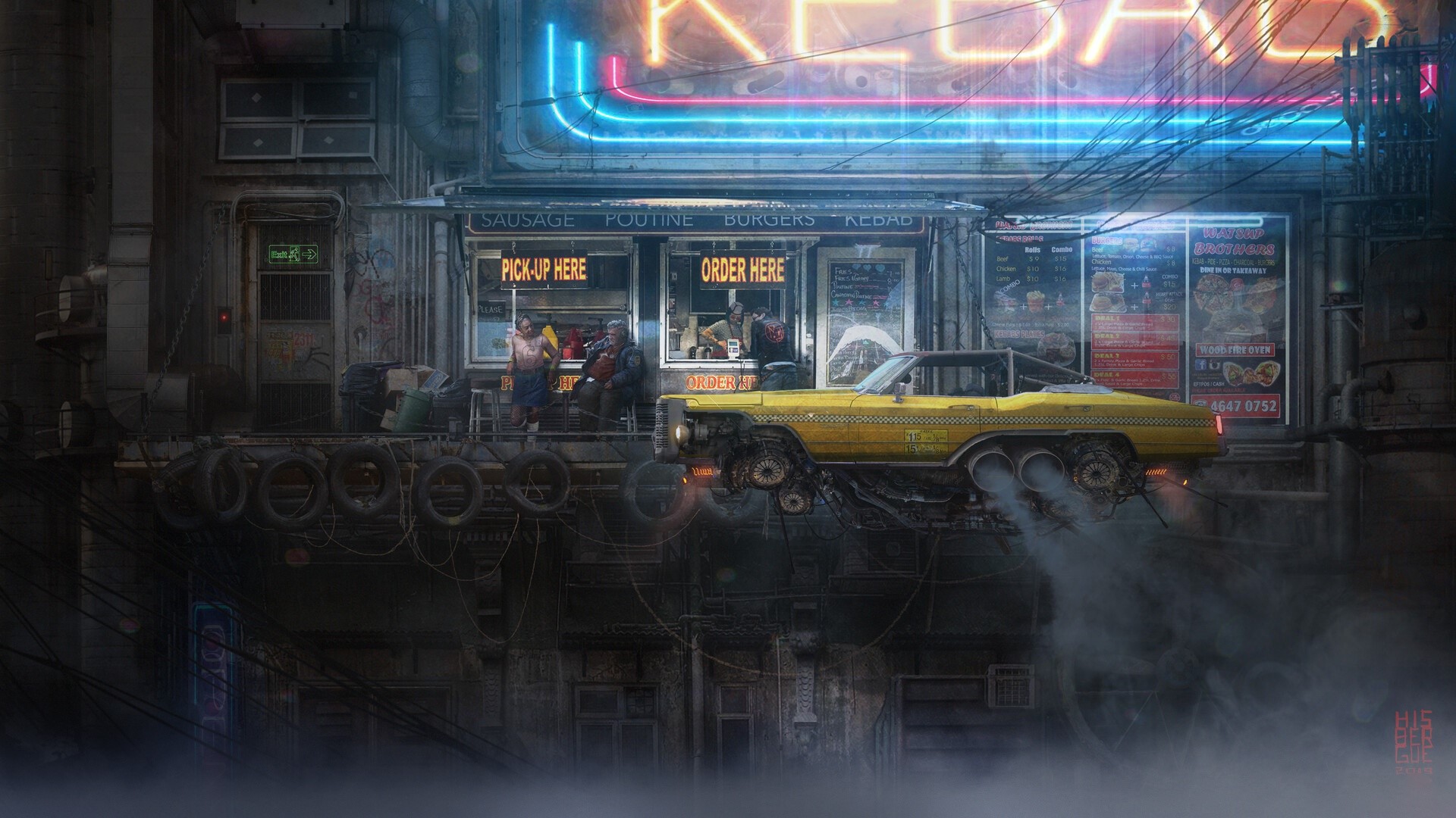 futuristic, vehicle, car, artwork, science fiction, HD Wallpaper