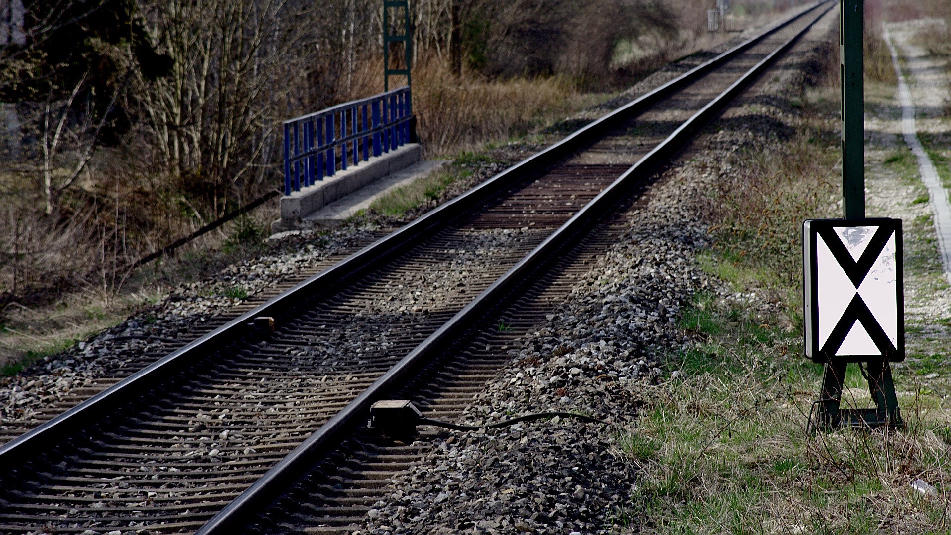 railway, metal, outdoors, railroad track, HD Wallpaper