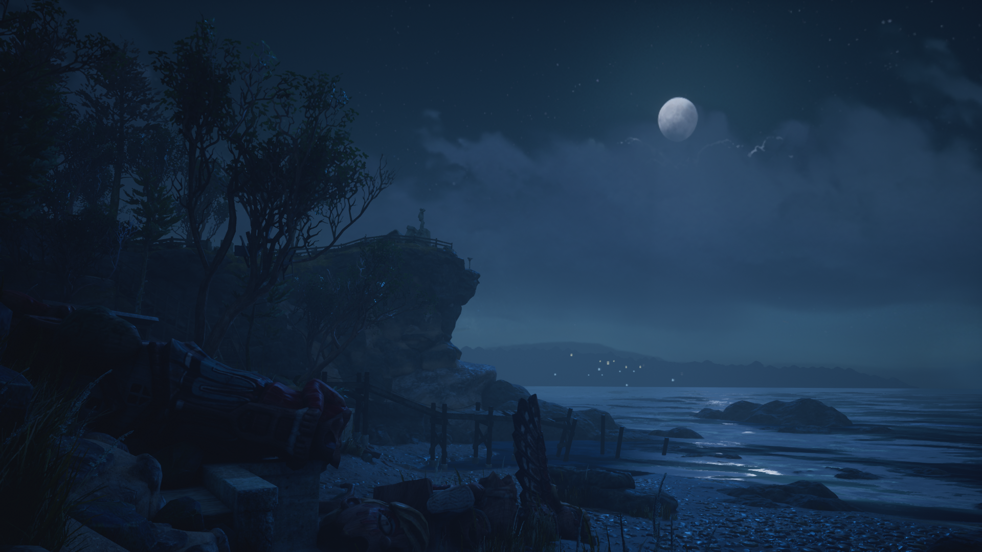 video games, screen shot, dark, night, HD Wallpaper