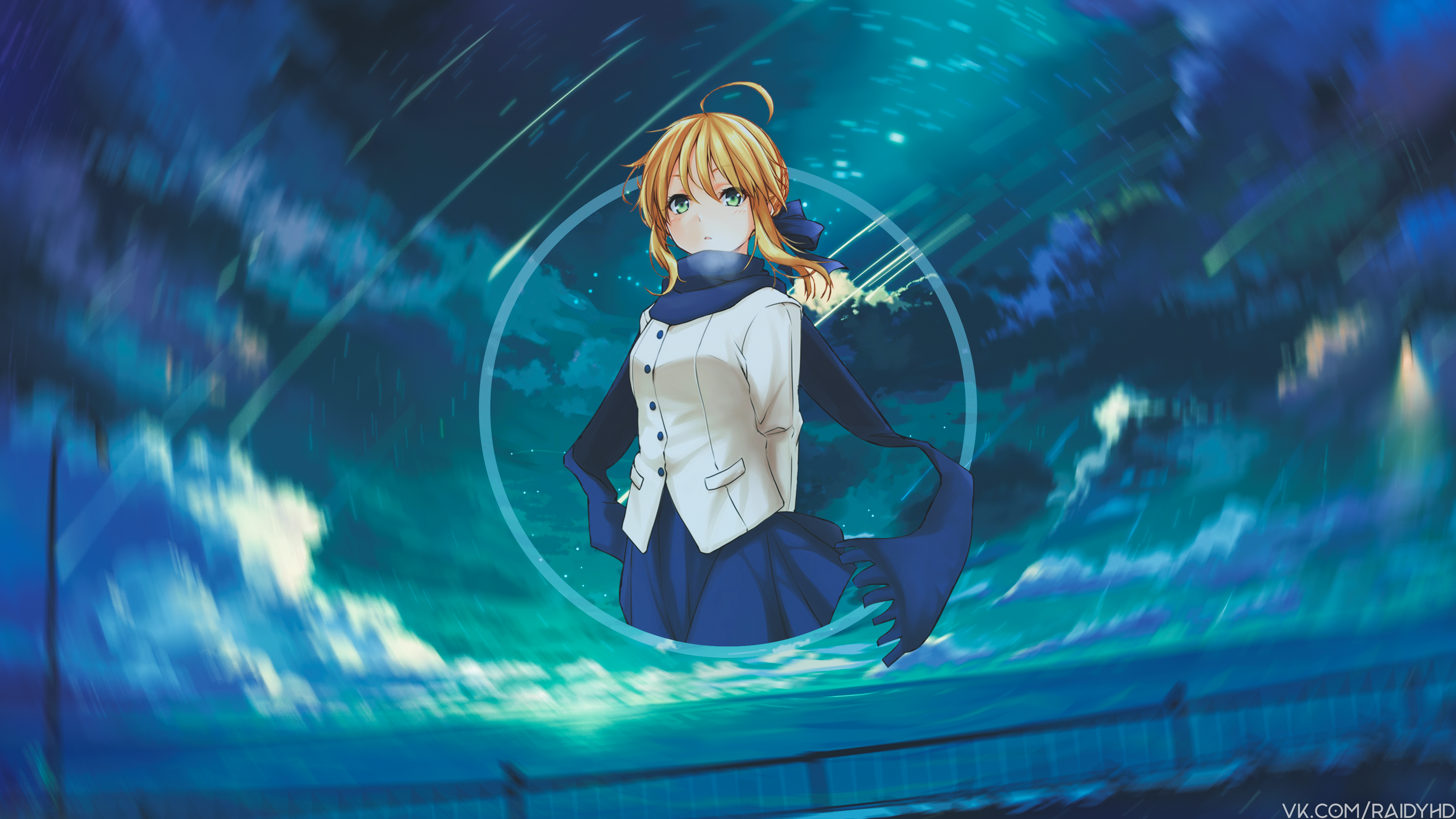 anime girls, picture-in-picture, anime, Fate Series, Saber, HD Wallpaper