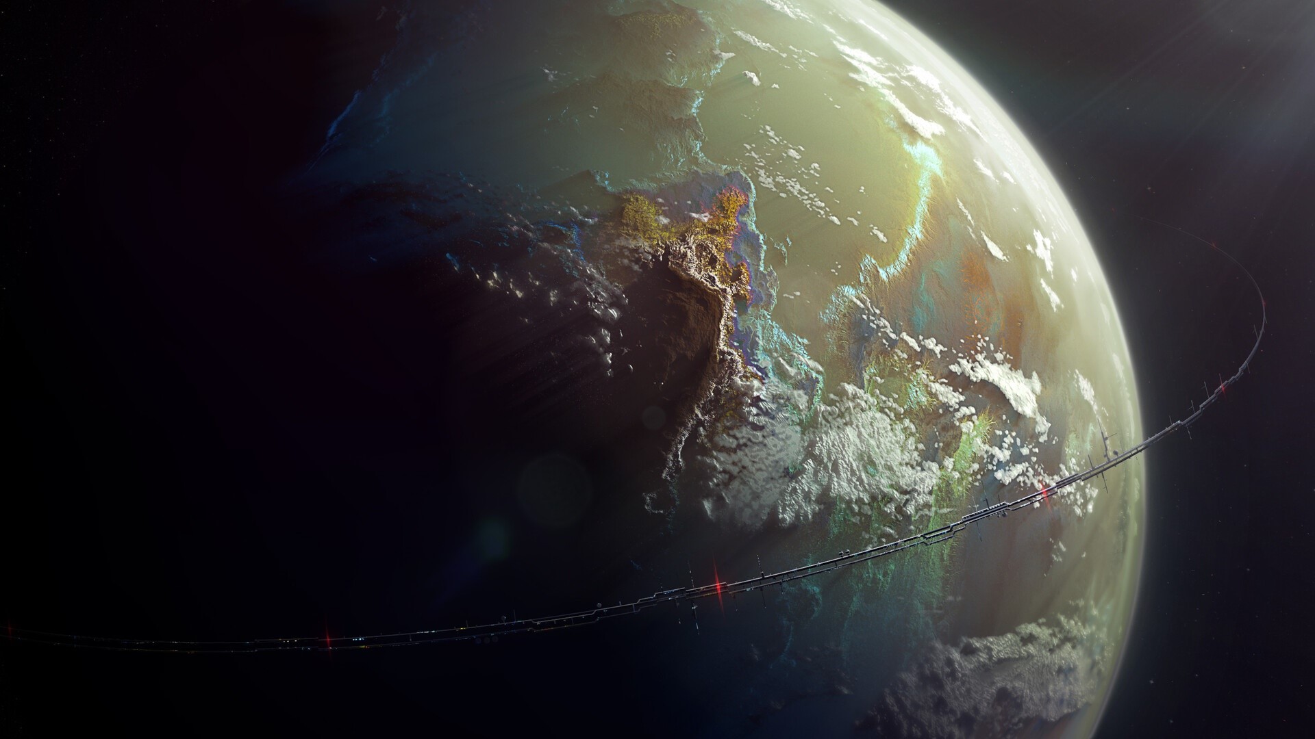 planet, space, space art, digital art, HD Wallpaper