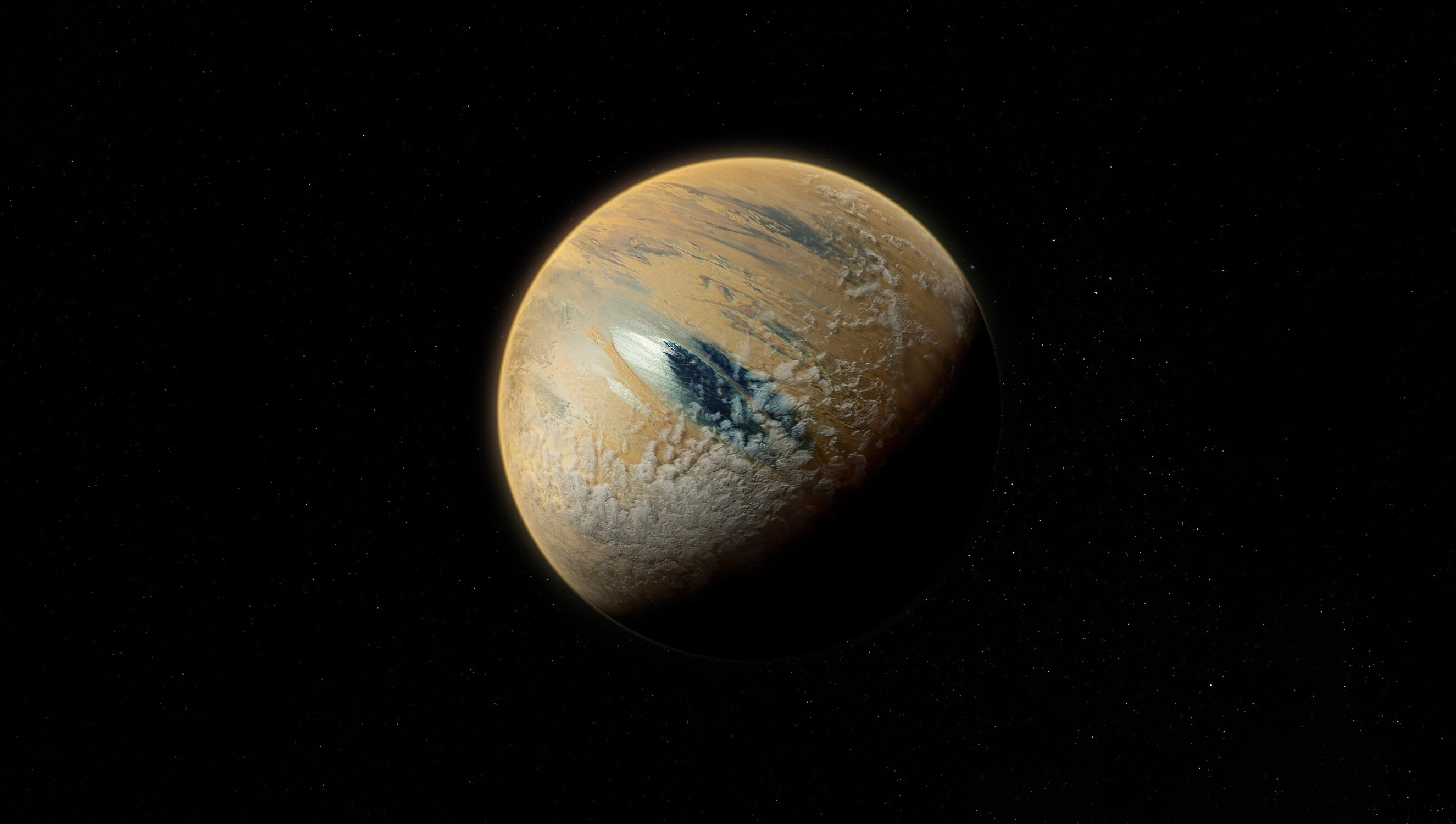 planet, space, space art, digital art, HD Wallpaper
