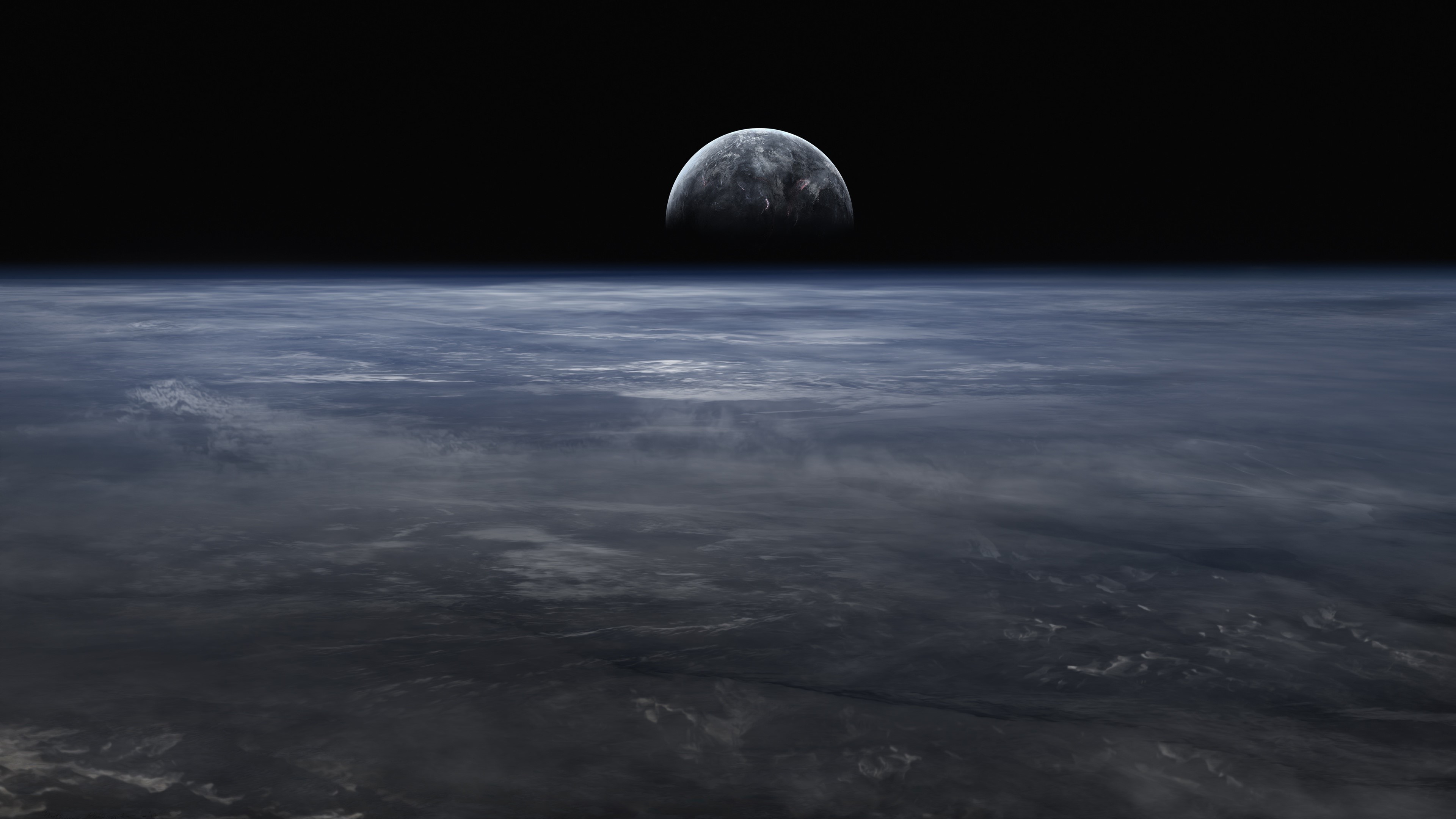 space, space art, planet, digital art, Starkiteckt, HD Wallpaper