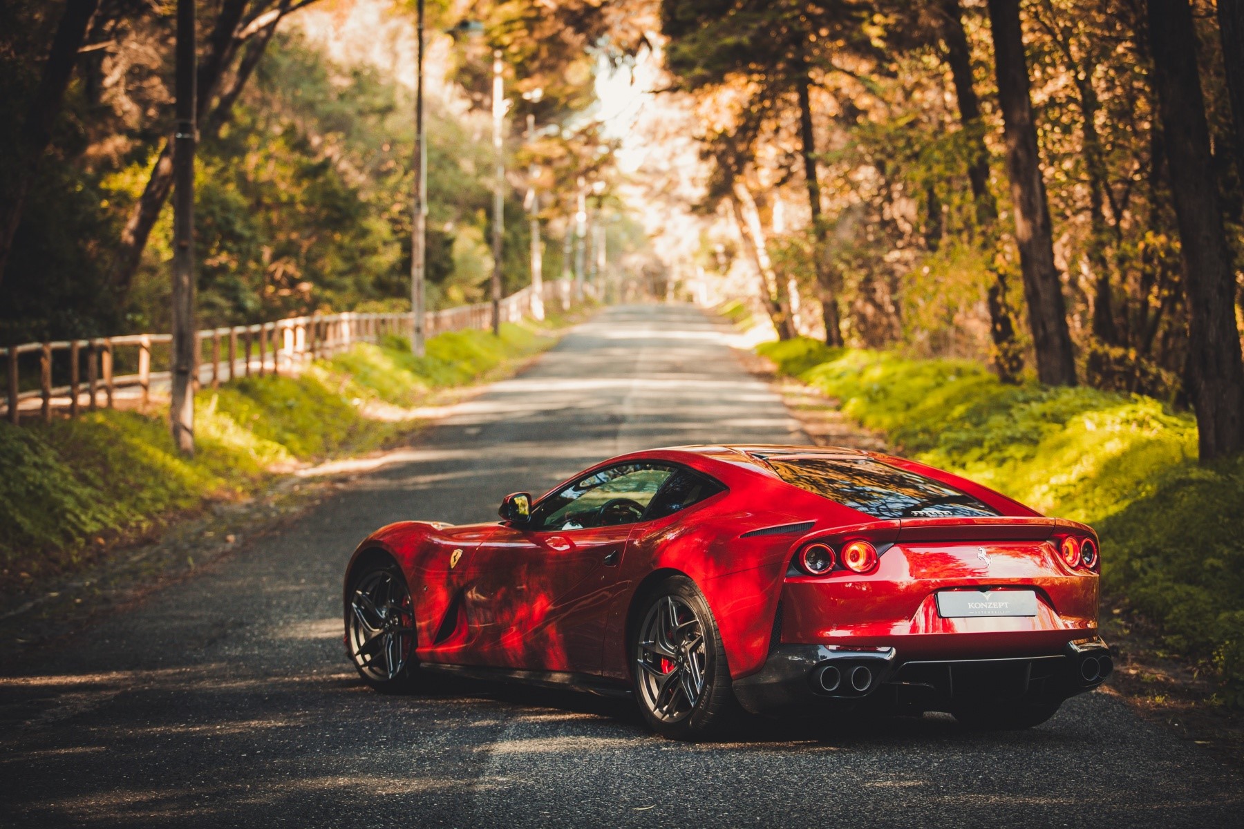 Ferrari, car, red cars, road, vehicle, HD Wallpaper