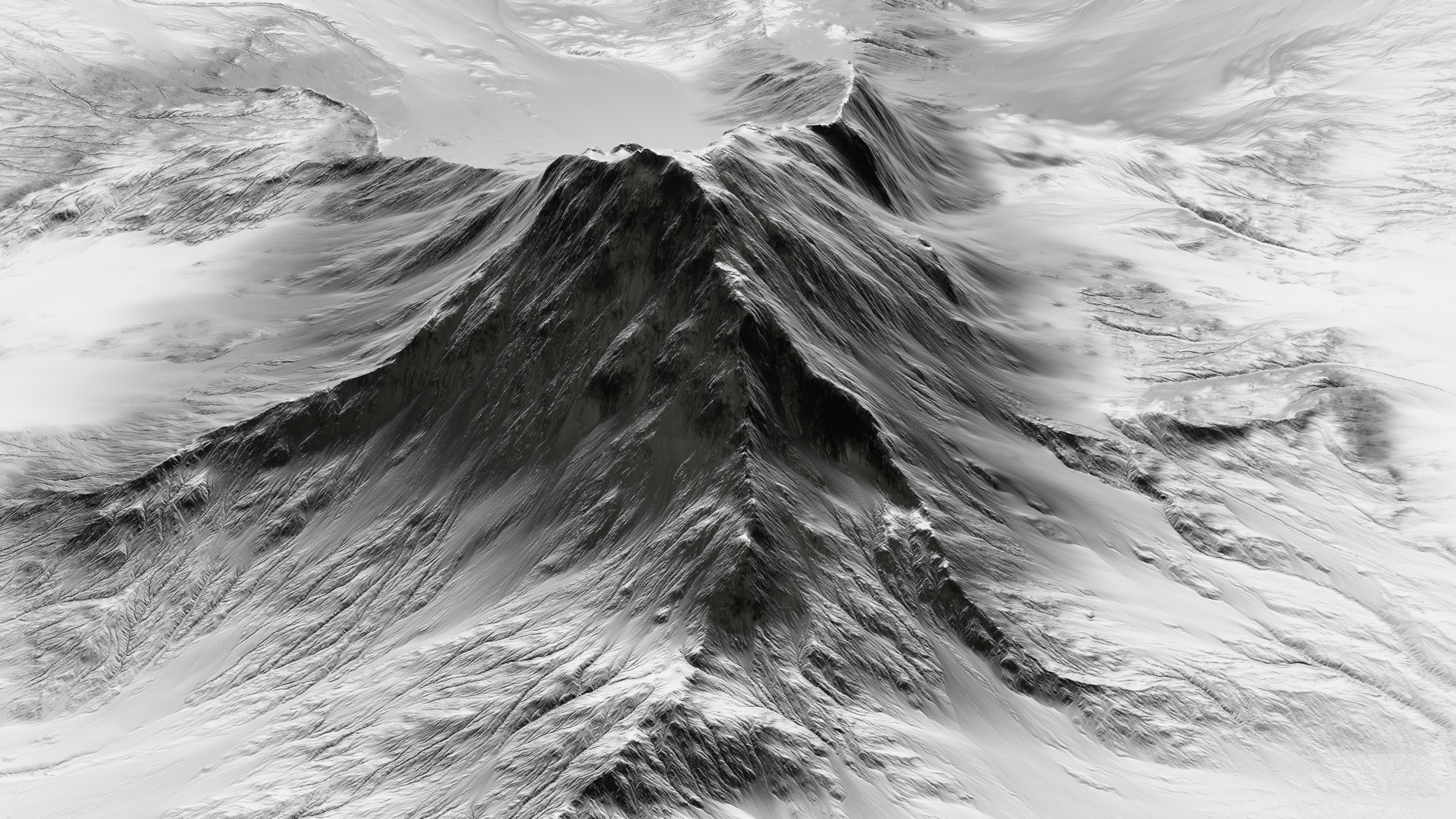 landscape, Blender, digital, mountain top, HD Wallpaper