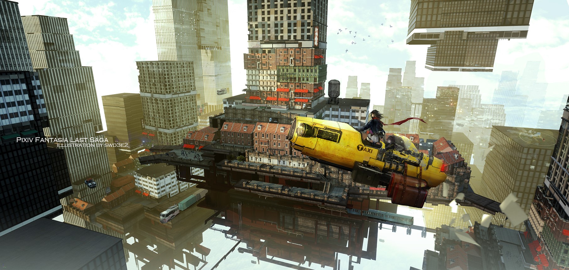 vehicle, anime girls, swd3e2, science fiction, HD Wallpaper