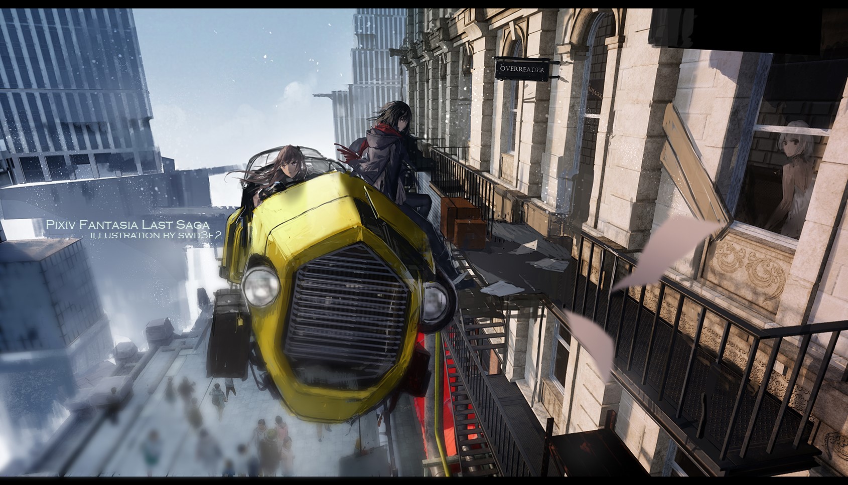 vehicle, anime girls, swd3e2, science fiction, HD Wallpaper