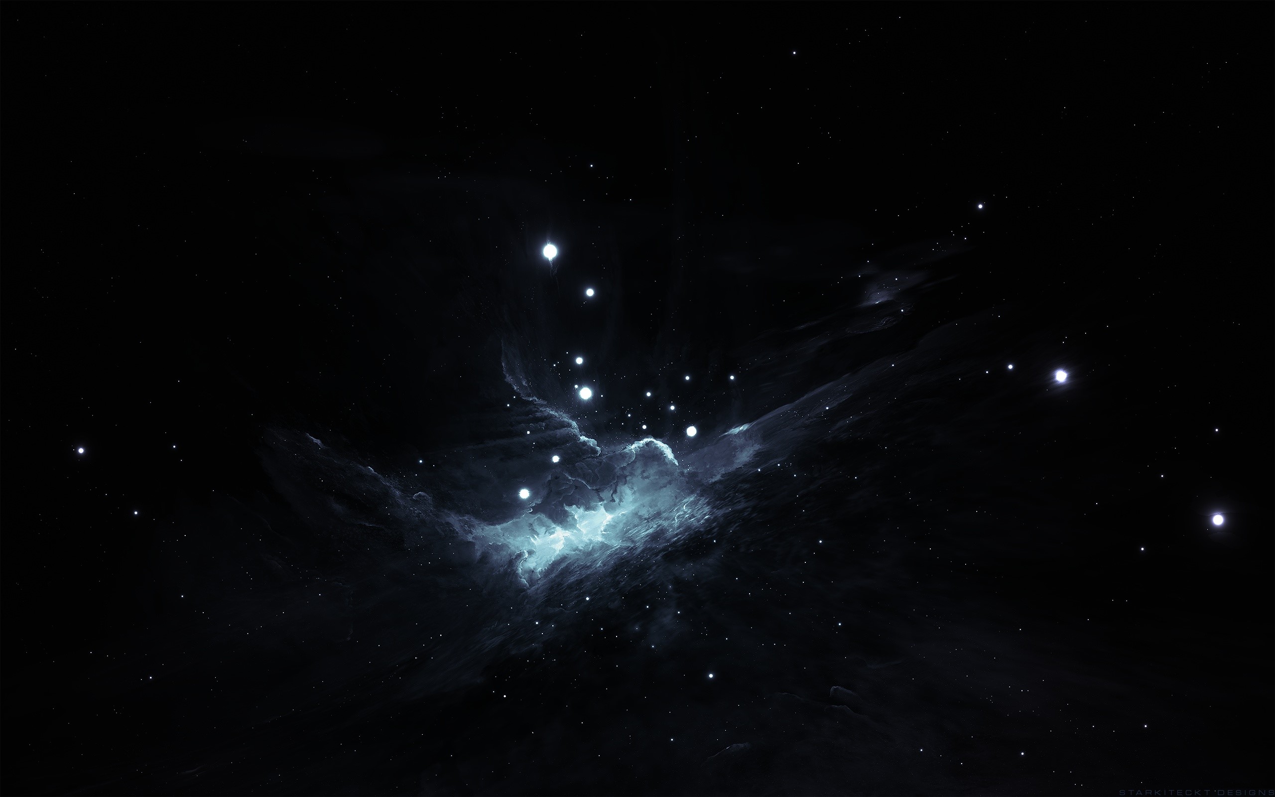 space, space art, digital art, Starkiteckt, HD Wallpaper