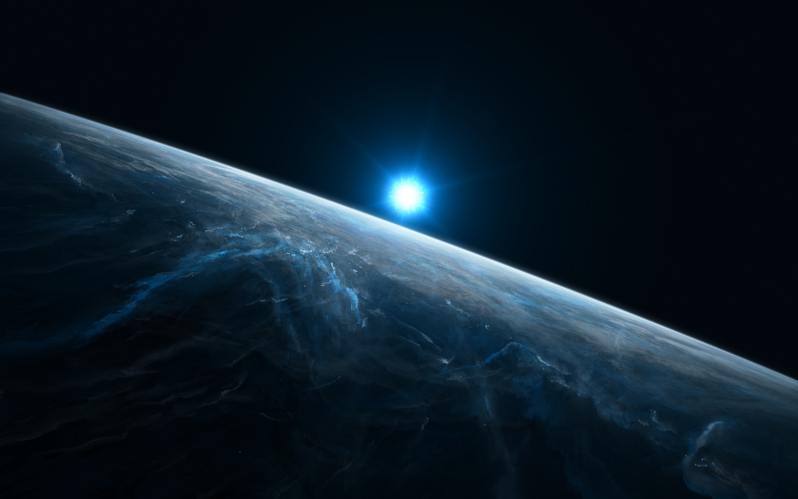 space, planet, space art, digital art, HD Wallpaper