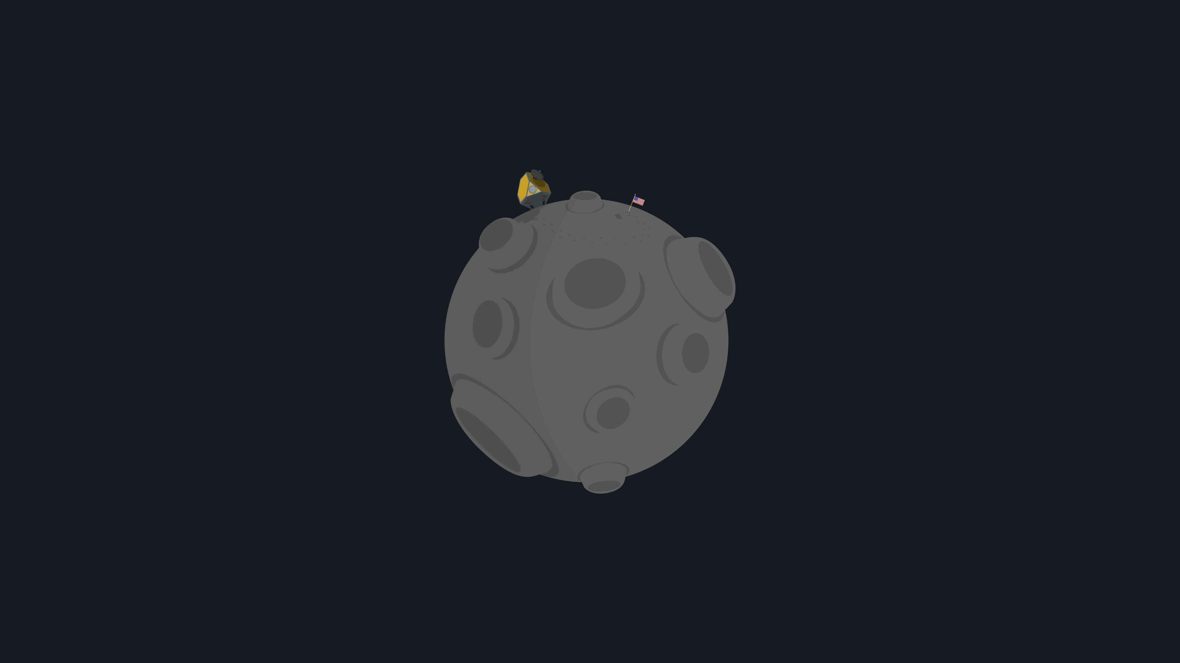 Moon, vector art, space, planet, HD Wallpaper