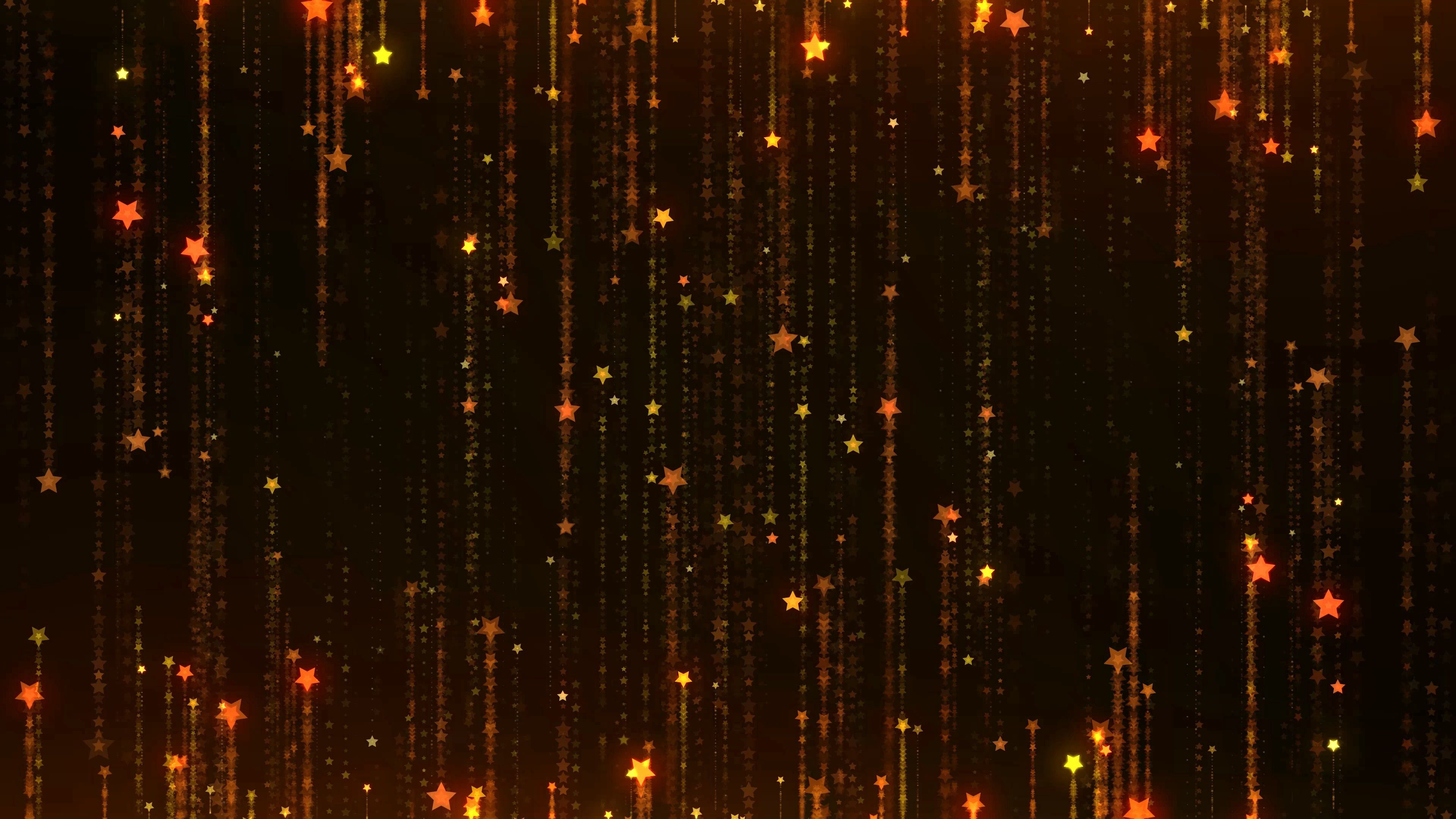 stars, pattern, falling, stargazing, glowing, festive, new year mood, 4k, HD Wallpaper