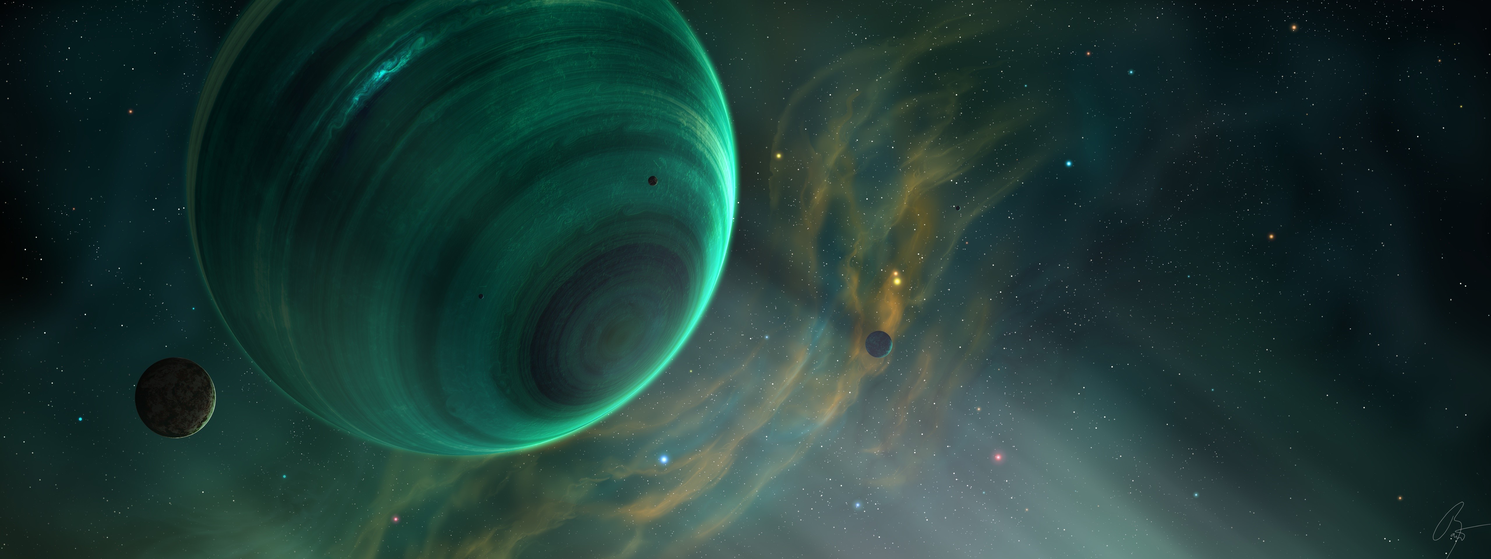 space art, planet, space, digital art, JoeyJazz, HD Wallpaper