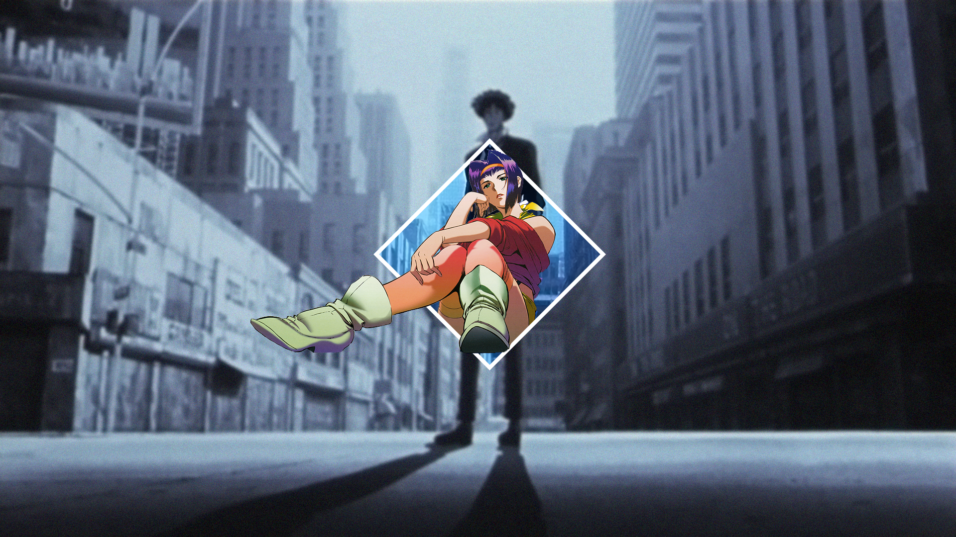Cowboy Bebop, Spike Spiegel, Faye Valentine, picture-in-picture, piture in picture, HD Wallpaper