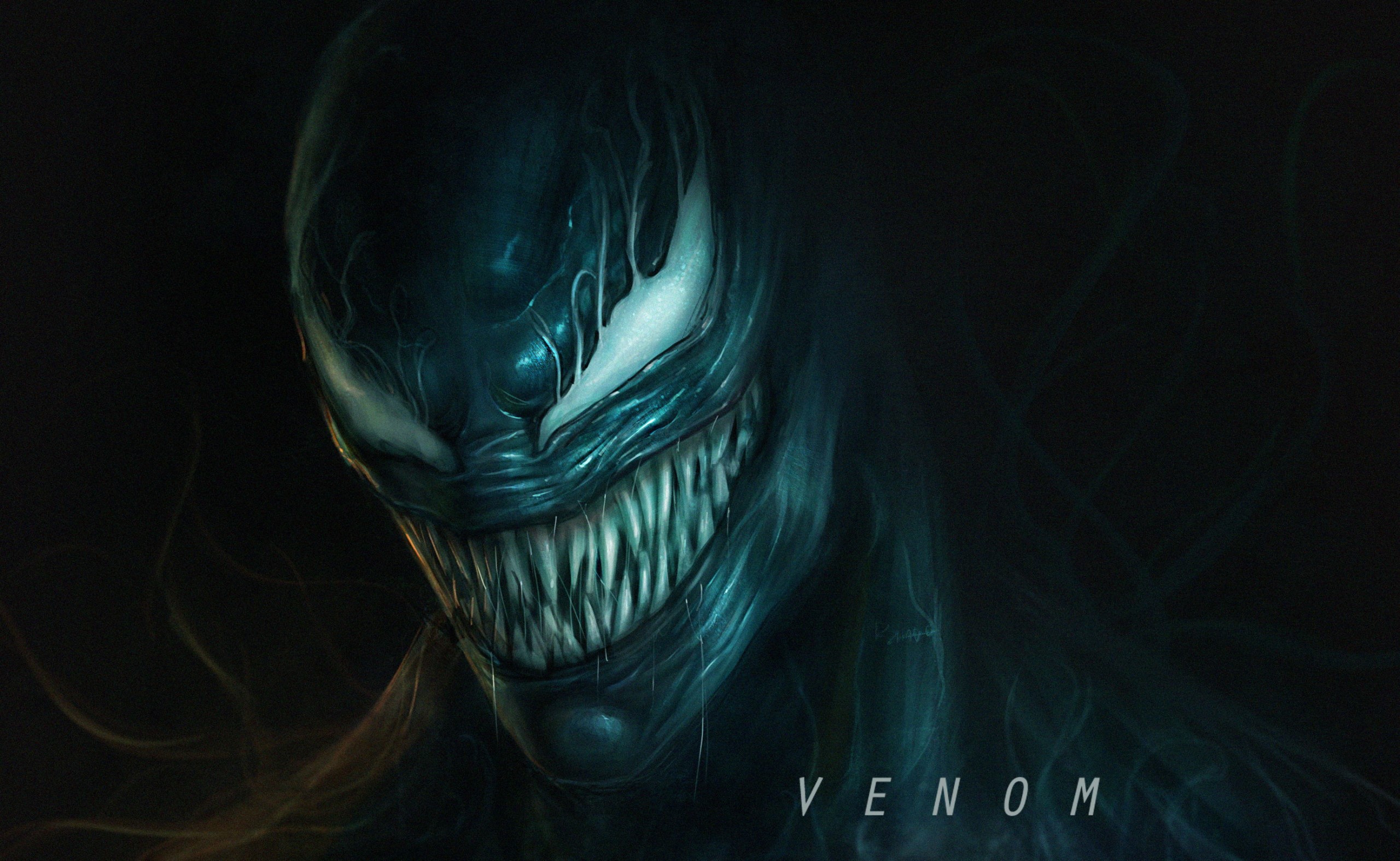 Venom, creature, artwork, HD Wallpaper