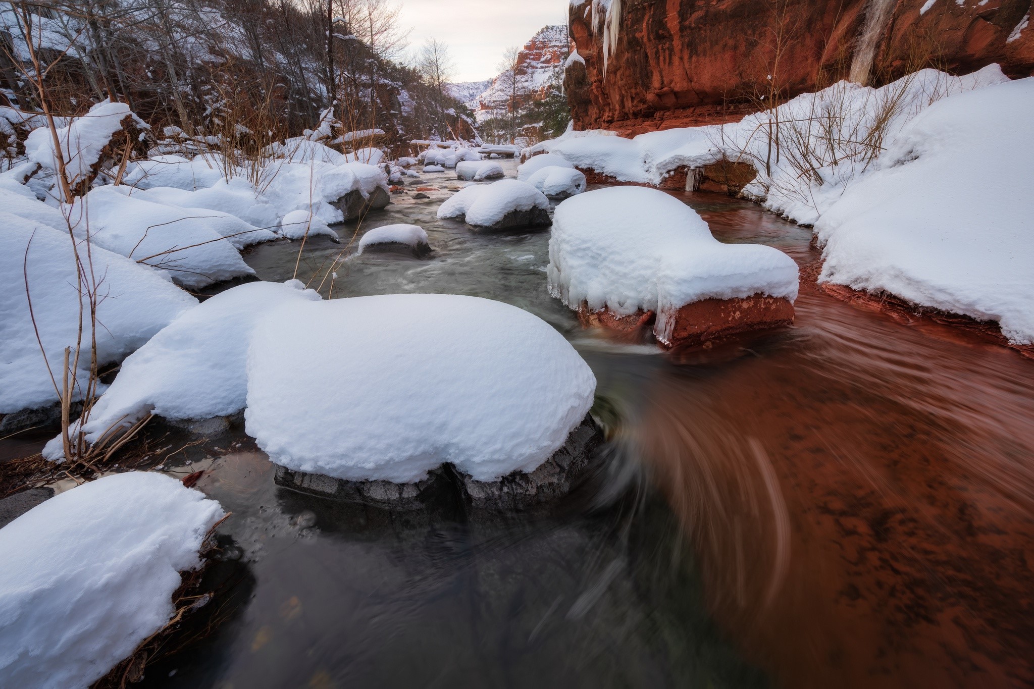 ice, winter, snow, nature, landscape, HD Wallpaper