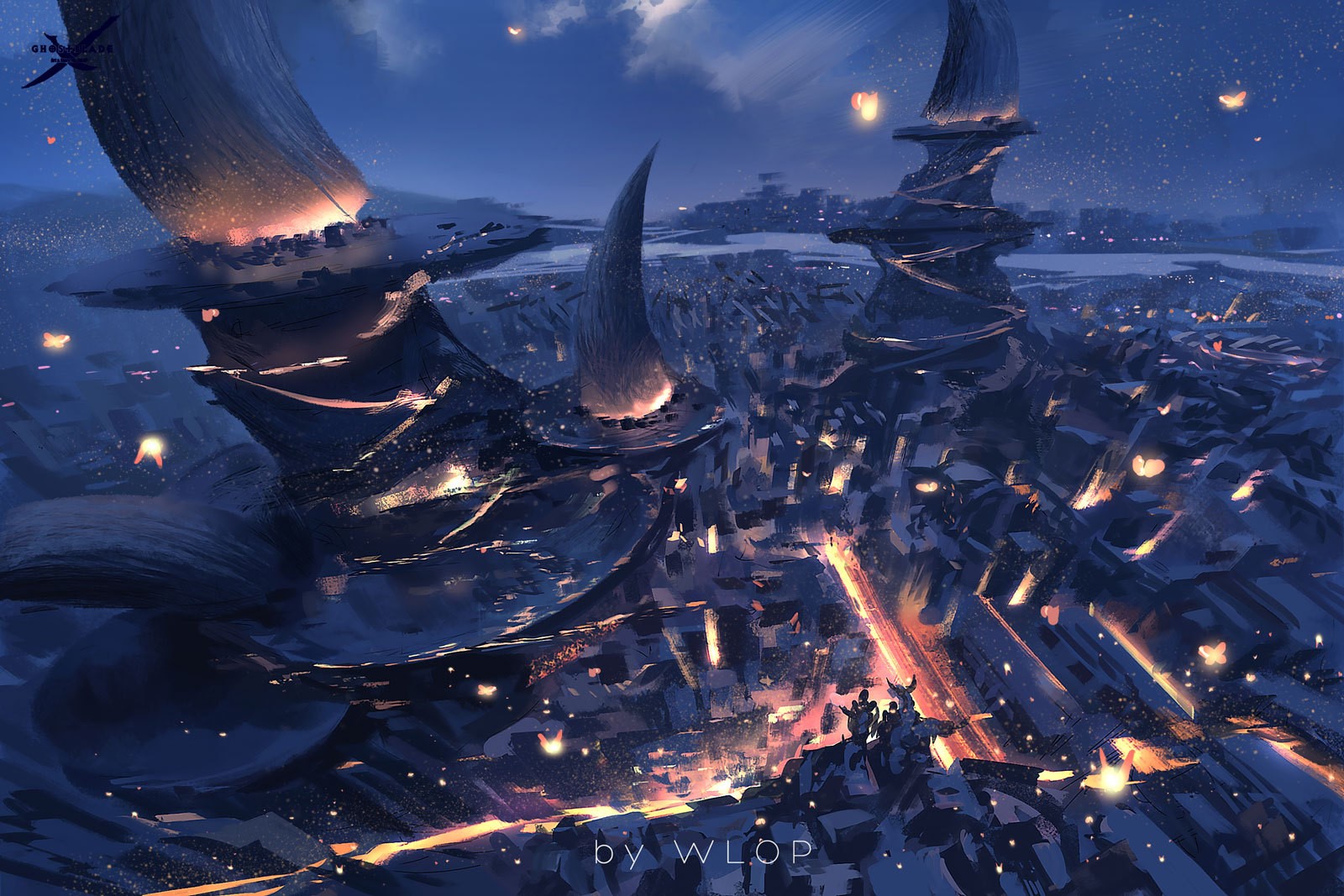 WLOP, anime, fantasy art, HD Wallpaper